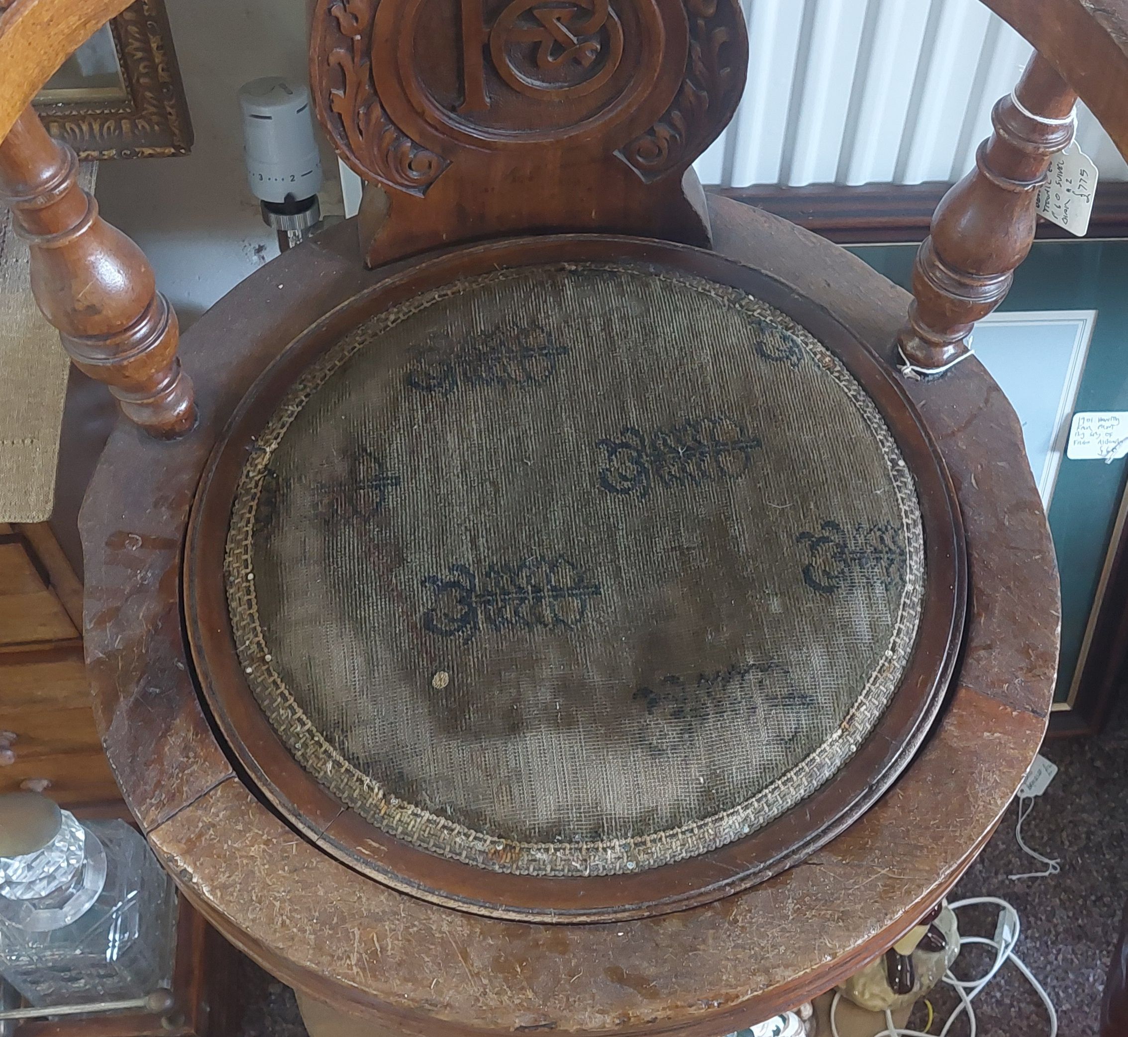 Beautiful Titanic Era P&O Swivel Chair #2 - Image 18