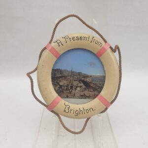 Early 20th Century A Present From Brighton Souvenir Life Ring