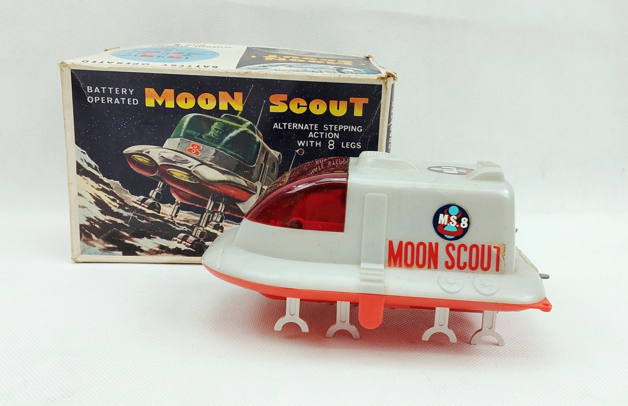 Boxed 1960s Battery Operated Moon Scout Toy
