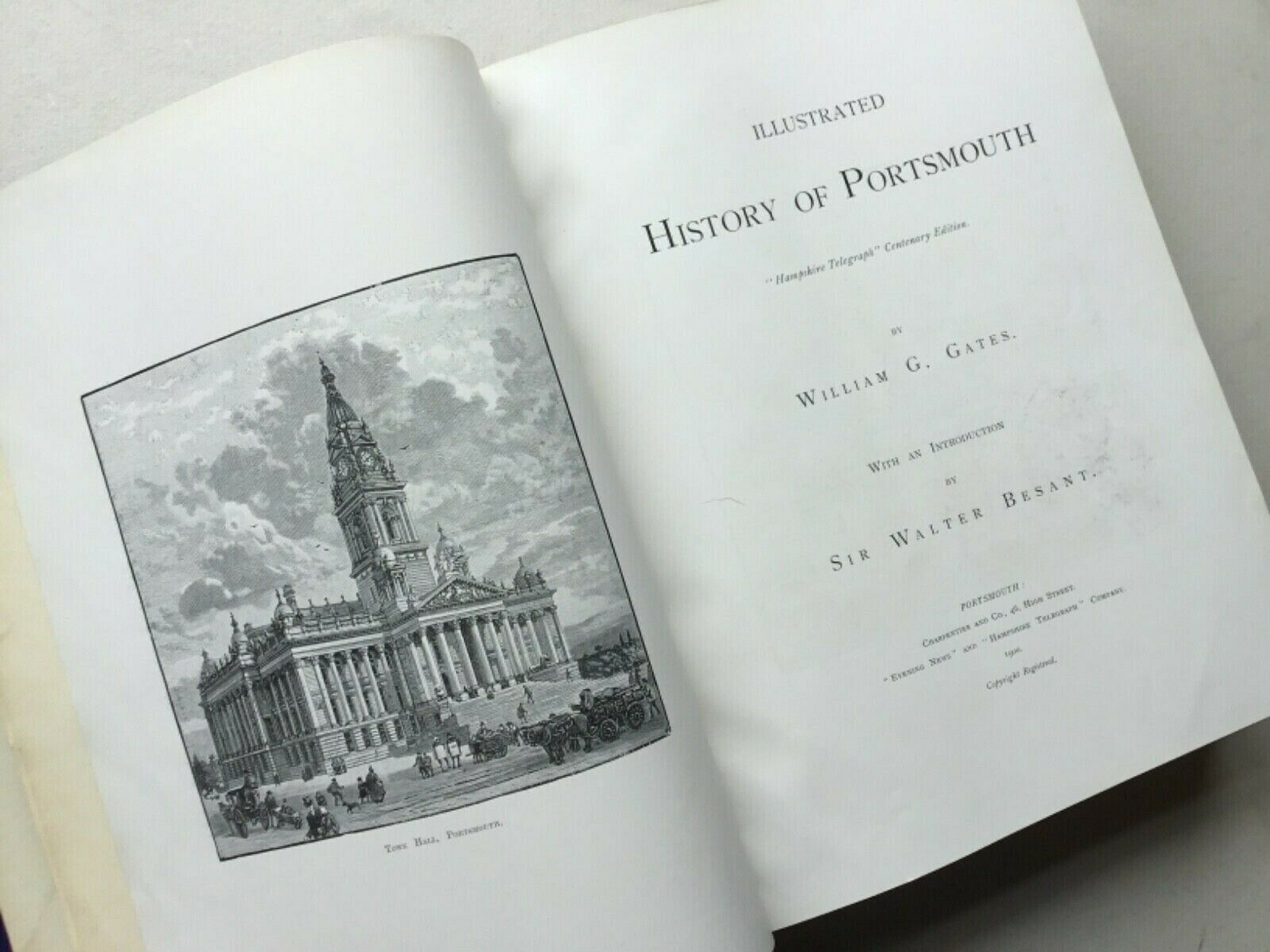 History of Portsmouth by William Gates - original 1900 half leather edition - Image 4