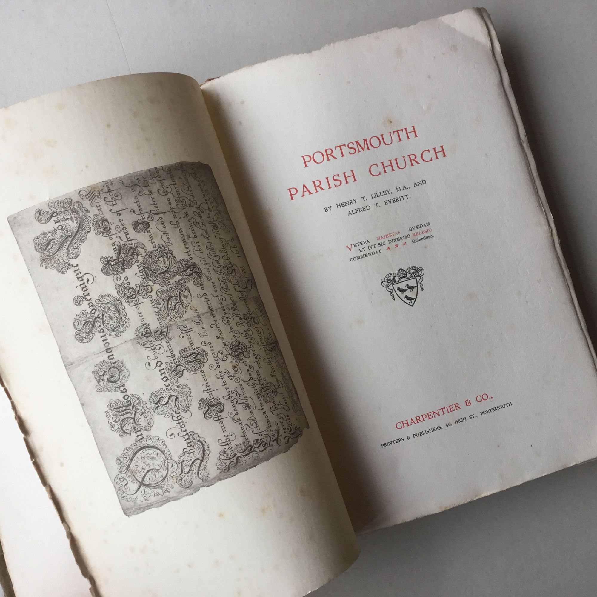 'Portsmouth Parish Church' rare 1921 Cathedral history by Lilley & Everitt 192pp - Image 3