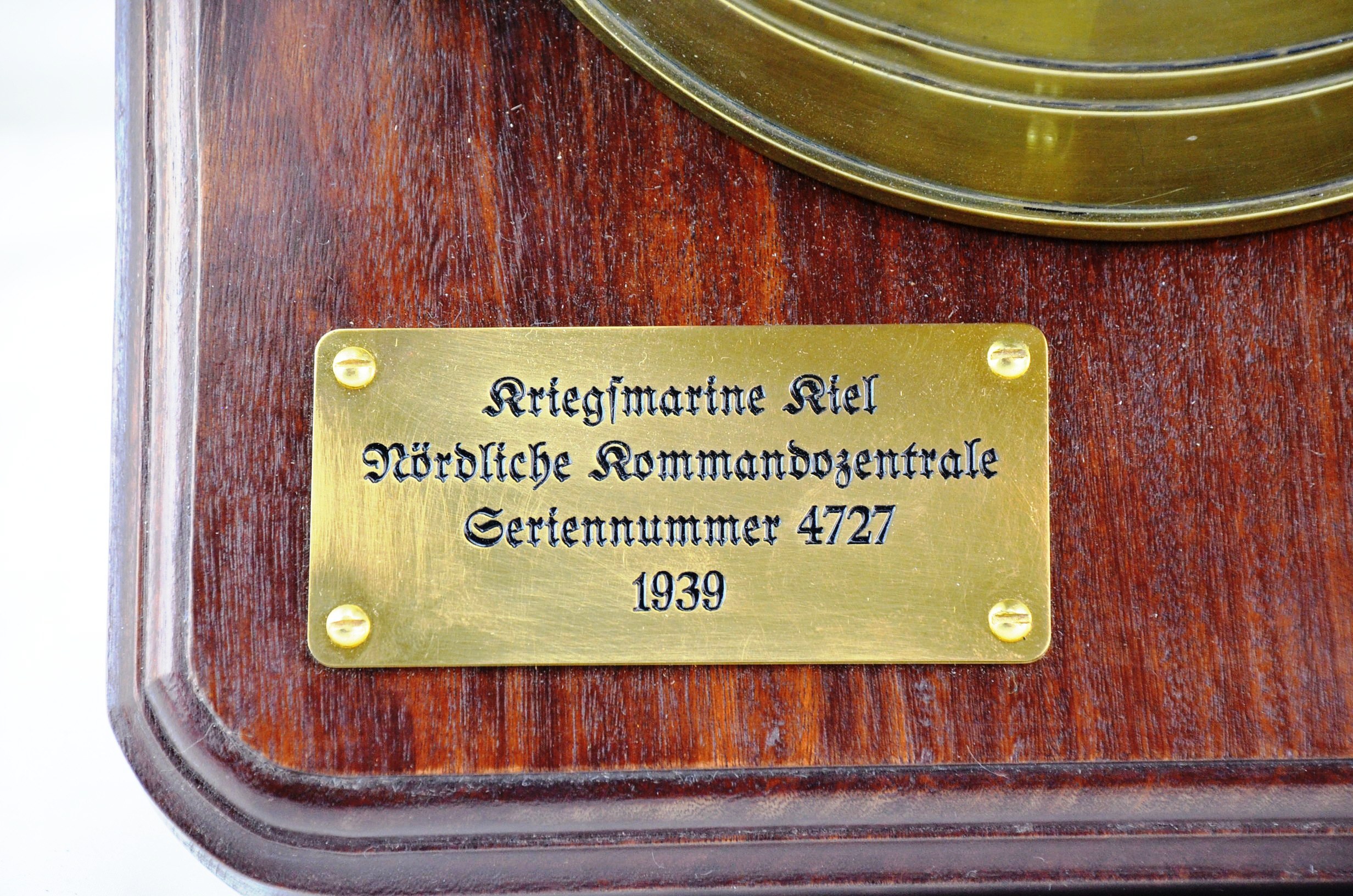 Third Reich Kriegsmarine Brass Bulkhead Clock - Image 2
