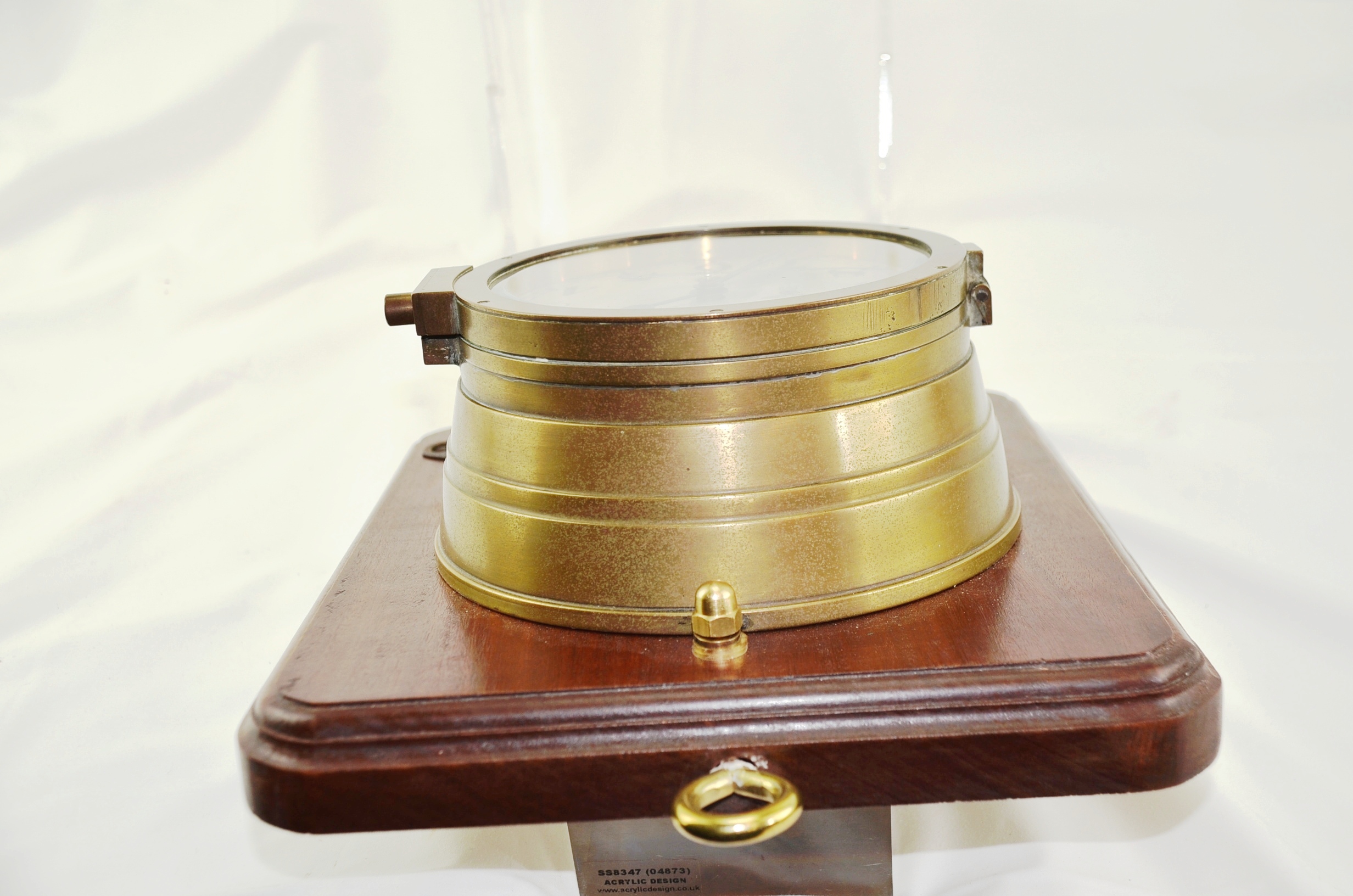 Third Reich Kriegsmarine Brass Bulkhead Clock - Image 6