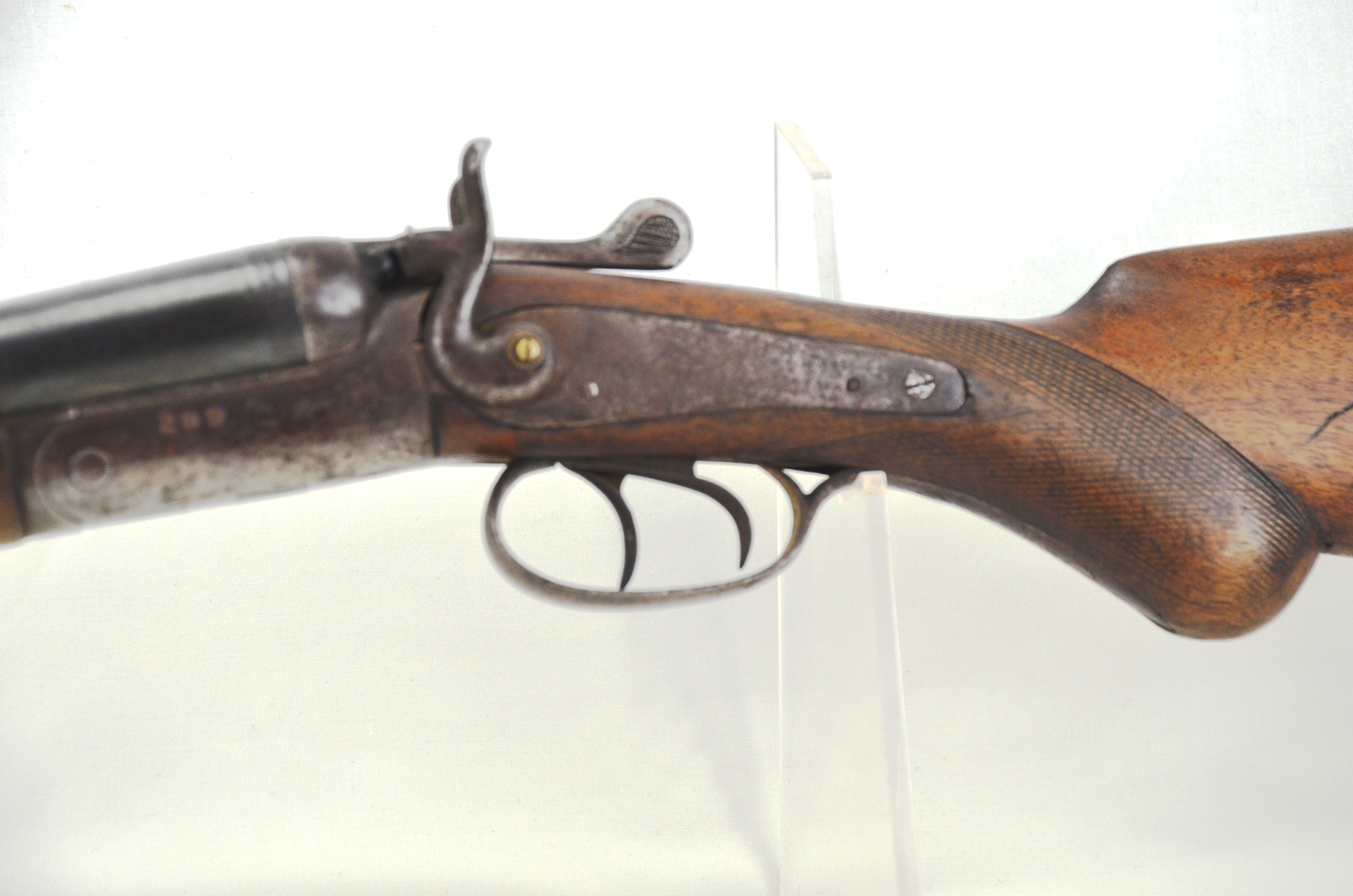 Antique Double Barrel Percussion Shotgun - Image 4
