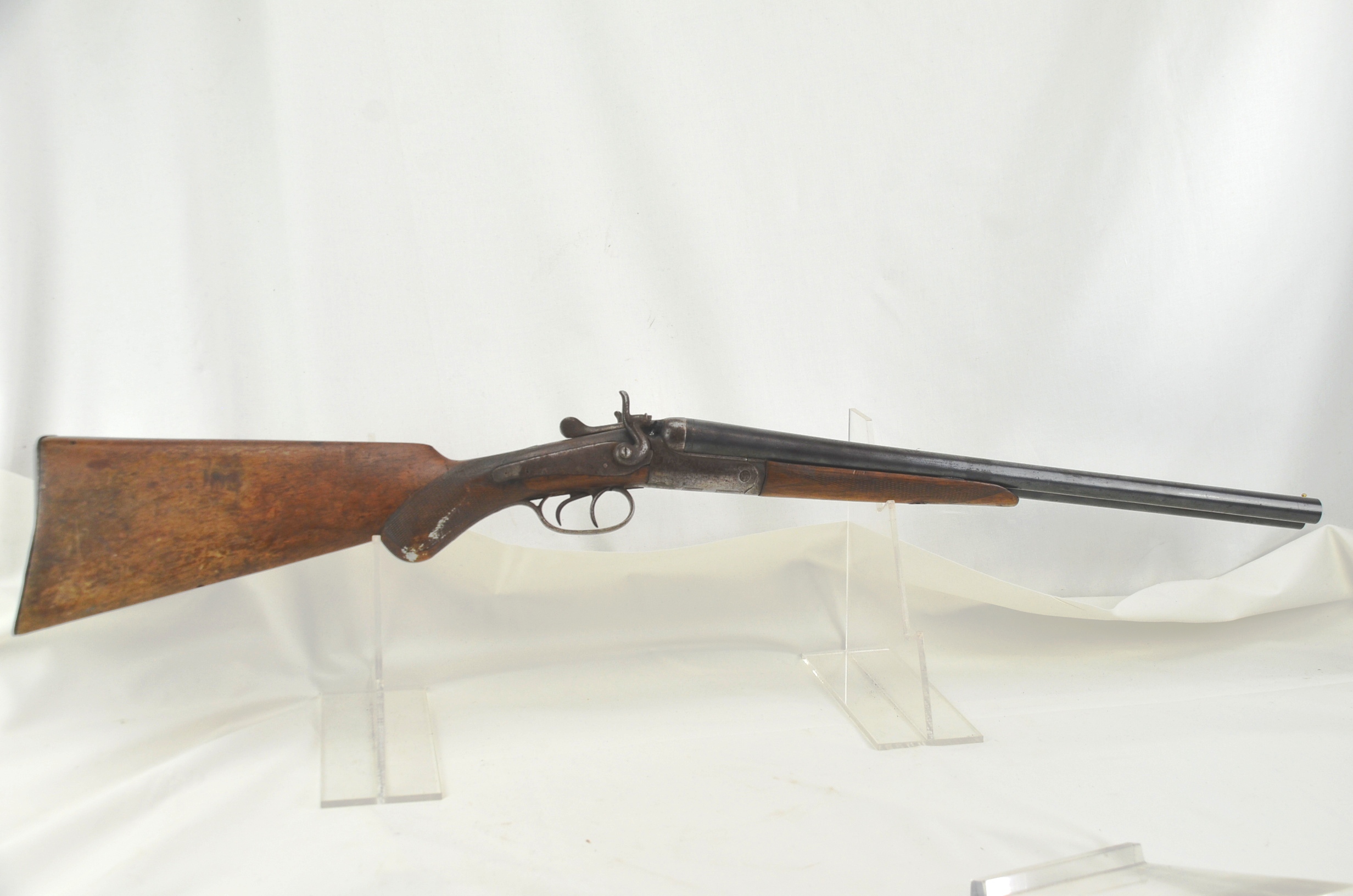 Antique Double Barrel Percussion Shotgun
