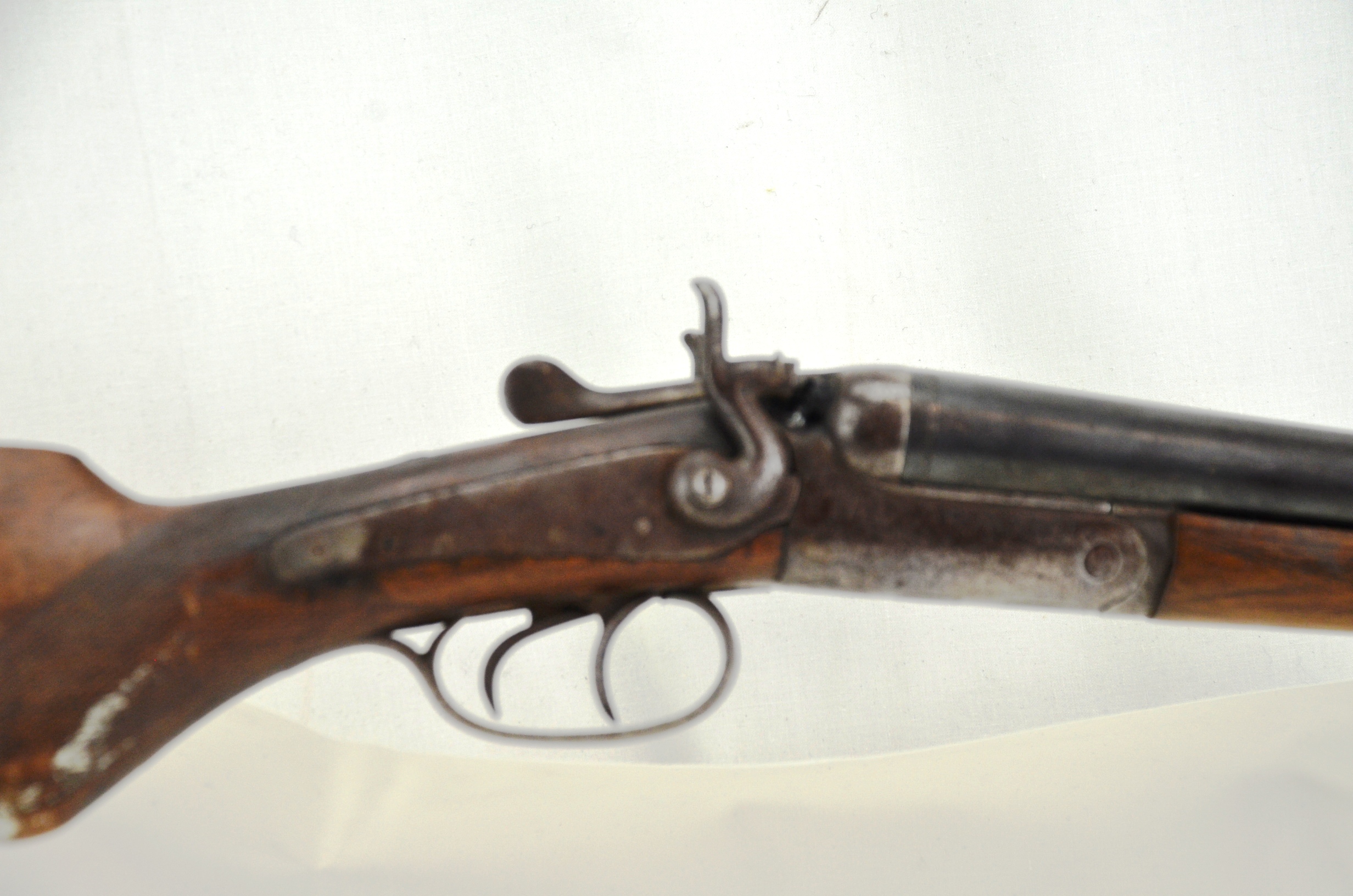 Antique Double Barrel Percussion Shotgun - Image 7
