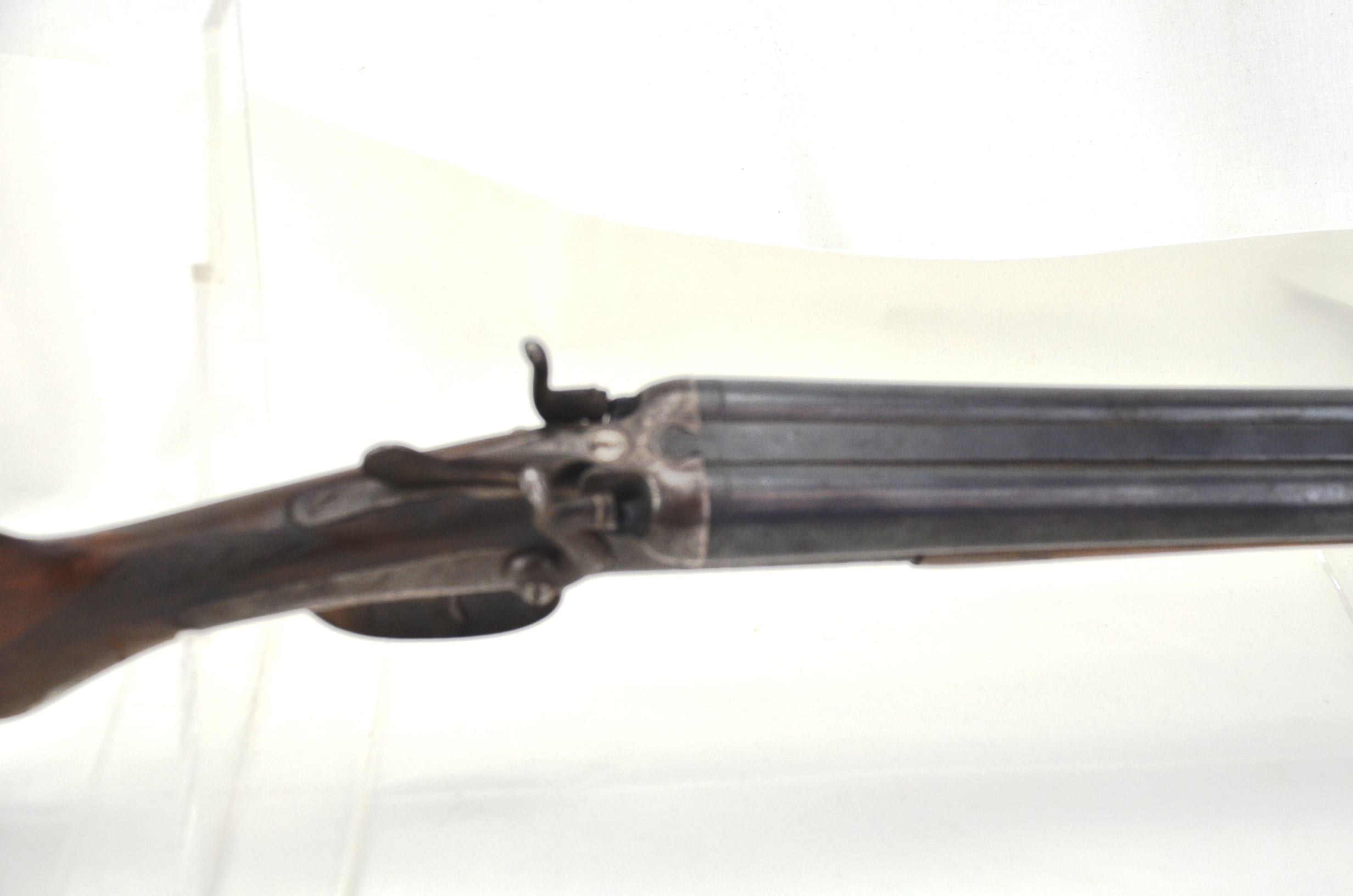 Antique Double Barrel Percussion Shotgun - Image 8