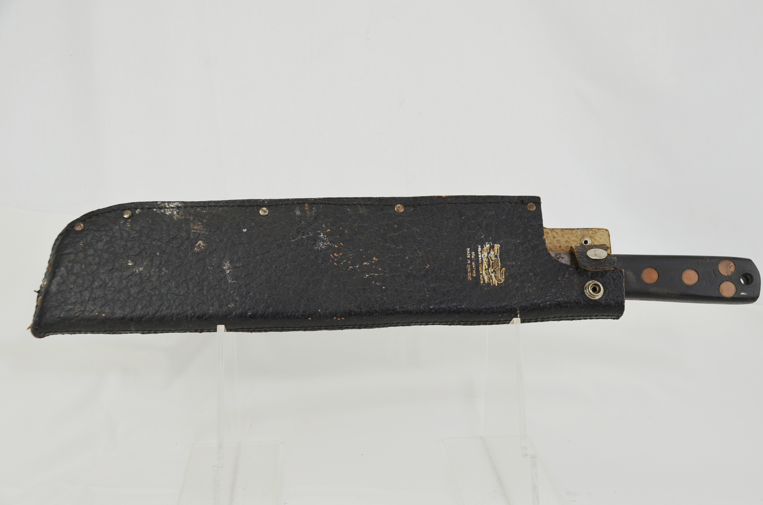 Martindale Crocodile Machete and Leather Sheath