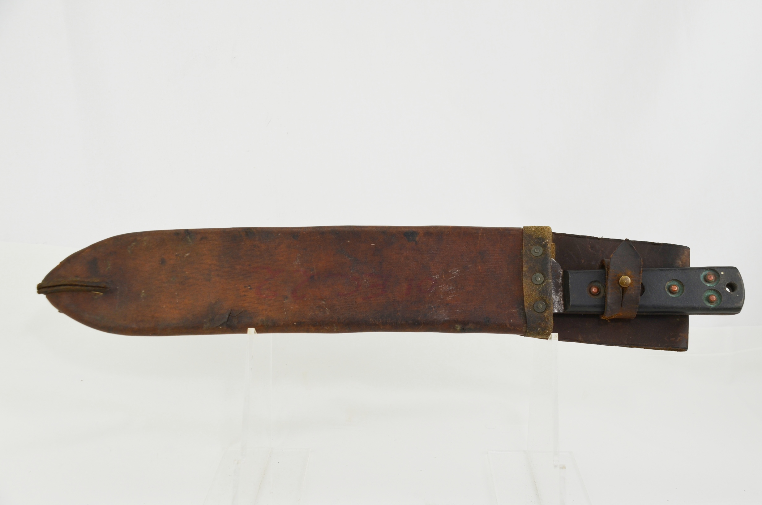 1964 Dated Army Issue Martindale Crocodile Machete and Leather Sheath - Image 2