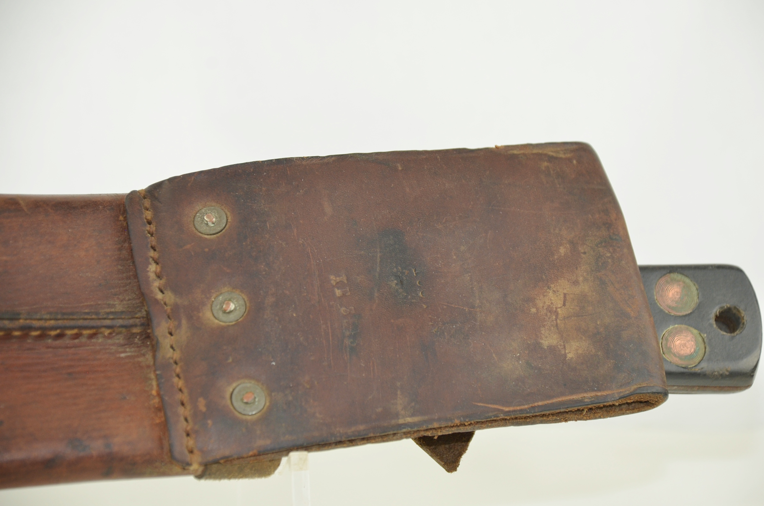 1964 Dated Army Issue Martindale Crocodile Machete and Leather Sheath - Image 8