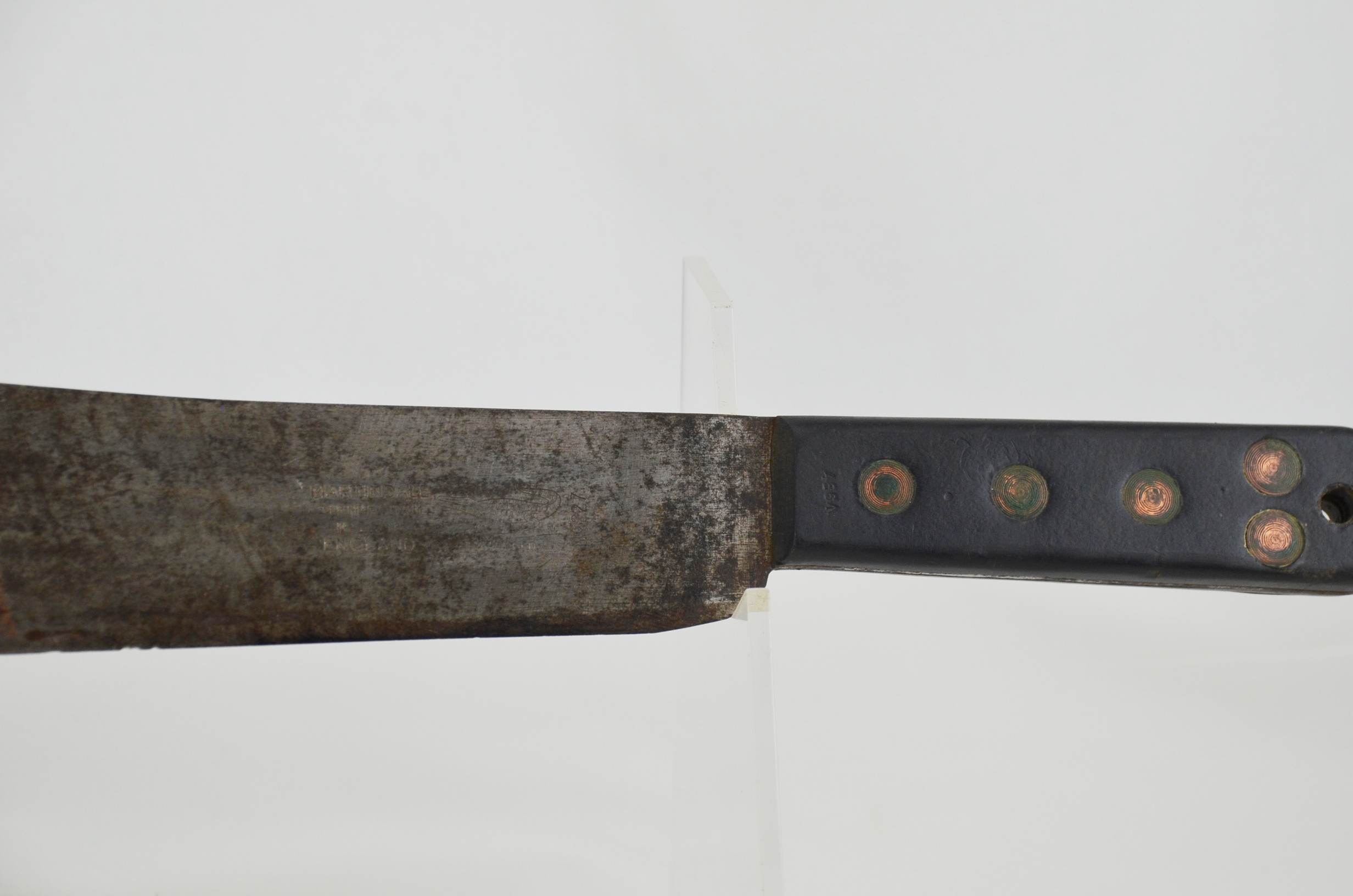 1964 Dated Army Issue Martindale Crocodile Machete and Leather Sheath - Image 5