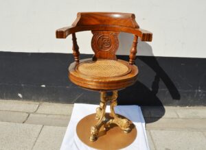 Beautiful Titanic Era P&O Swivel Chair #2