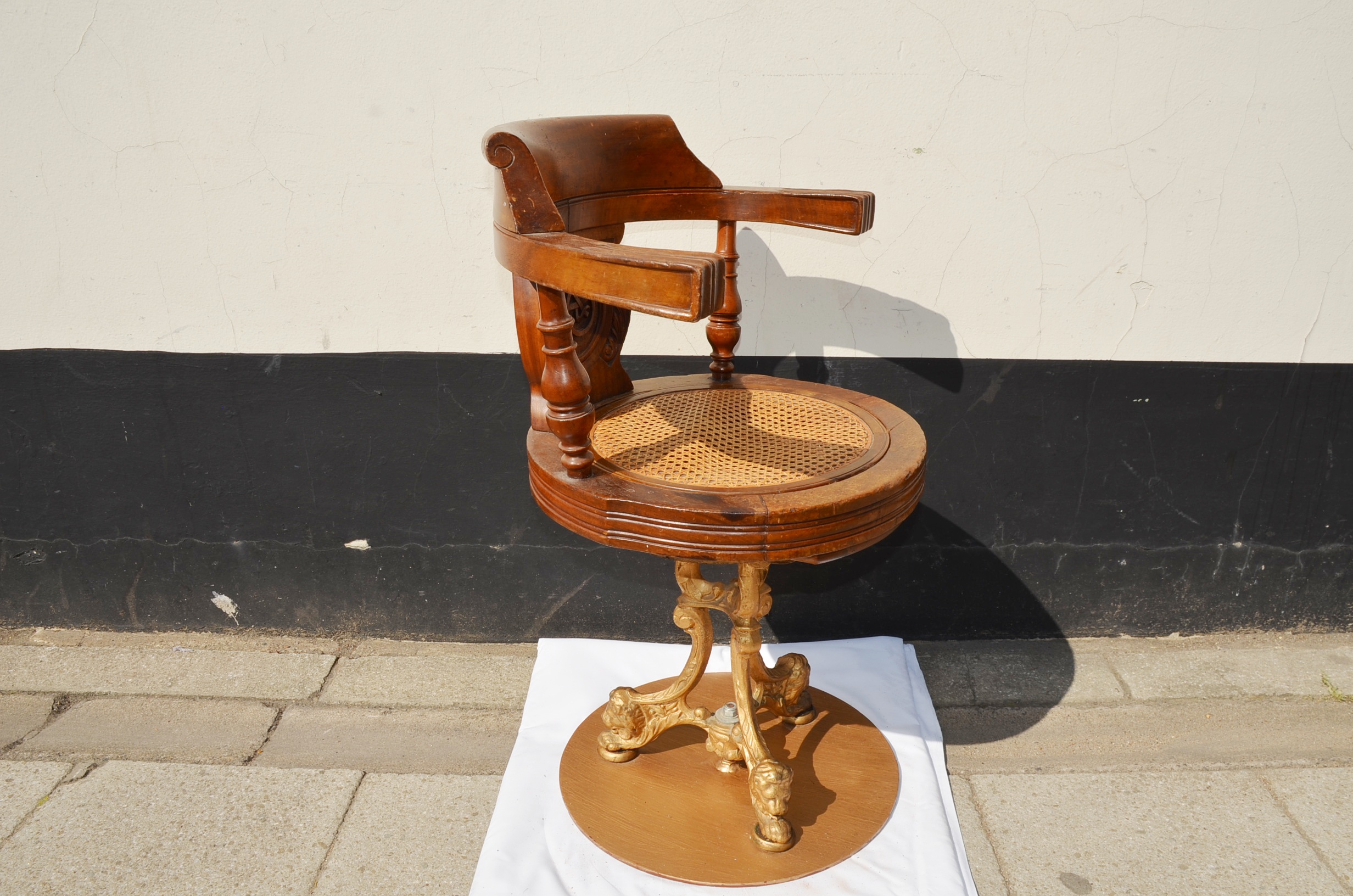 Beautiful Titanic Era P&O Swivel Chair #2 - Image 3
