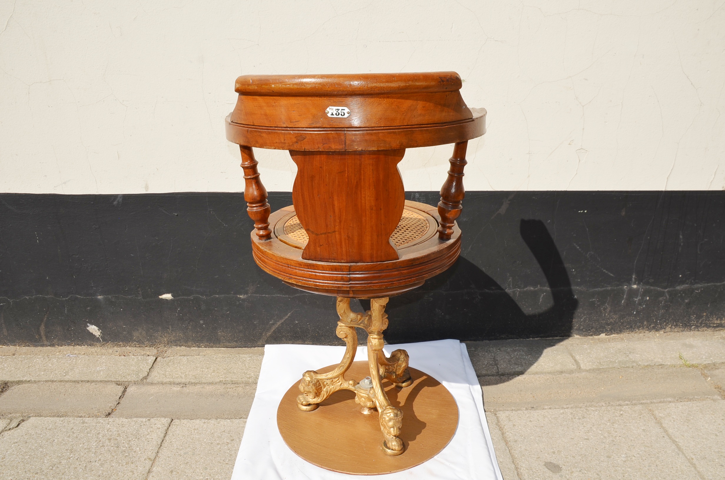 Beautiful Titanic Era P&O Swivel Chair #2 - Image 5