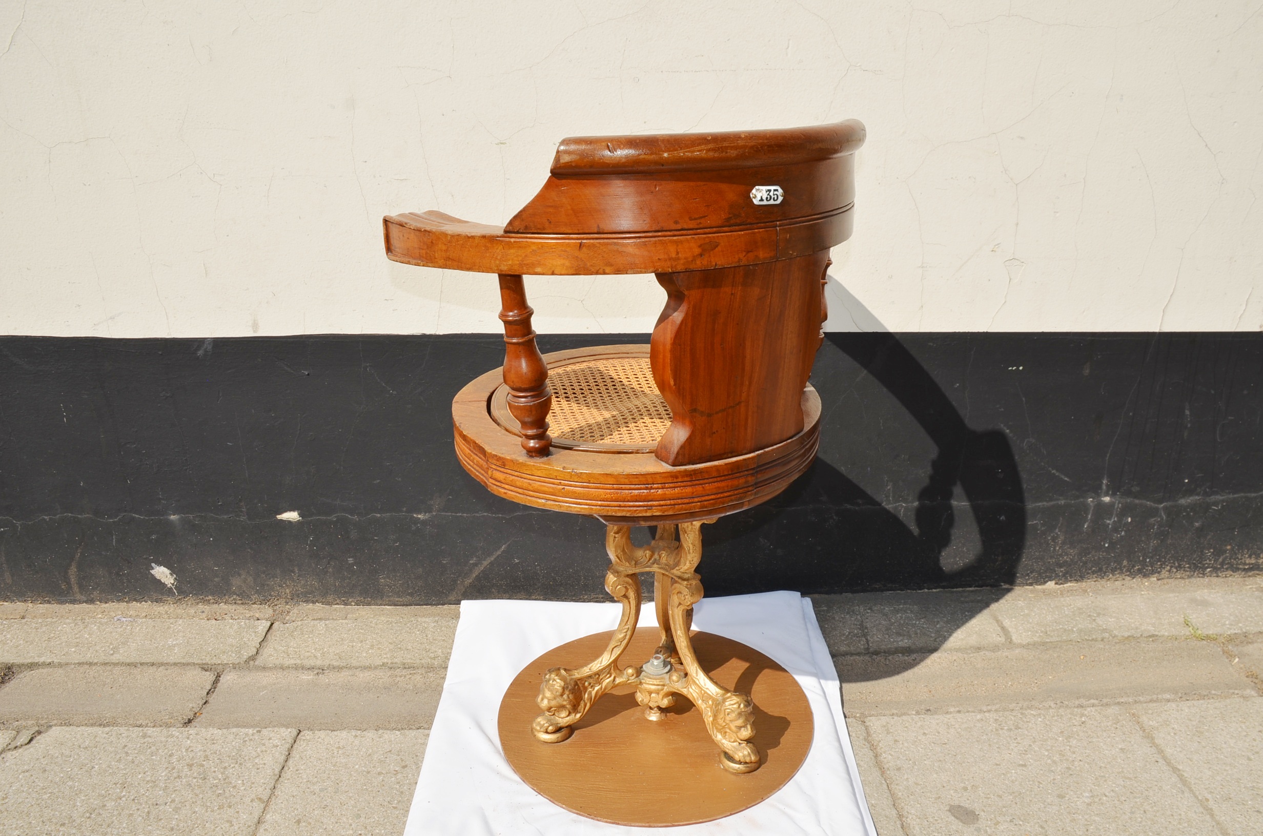 Beautiful Titanic Era P&O Swivel Chair #2 - Image 6