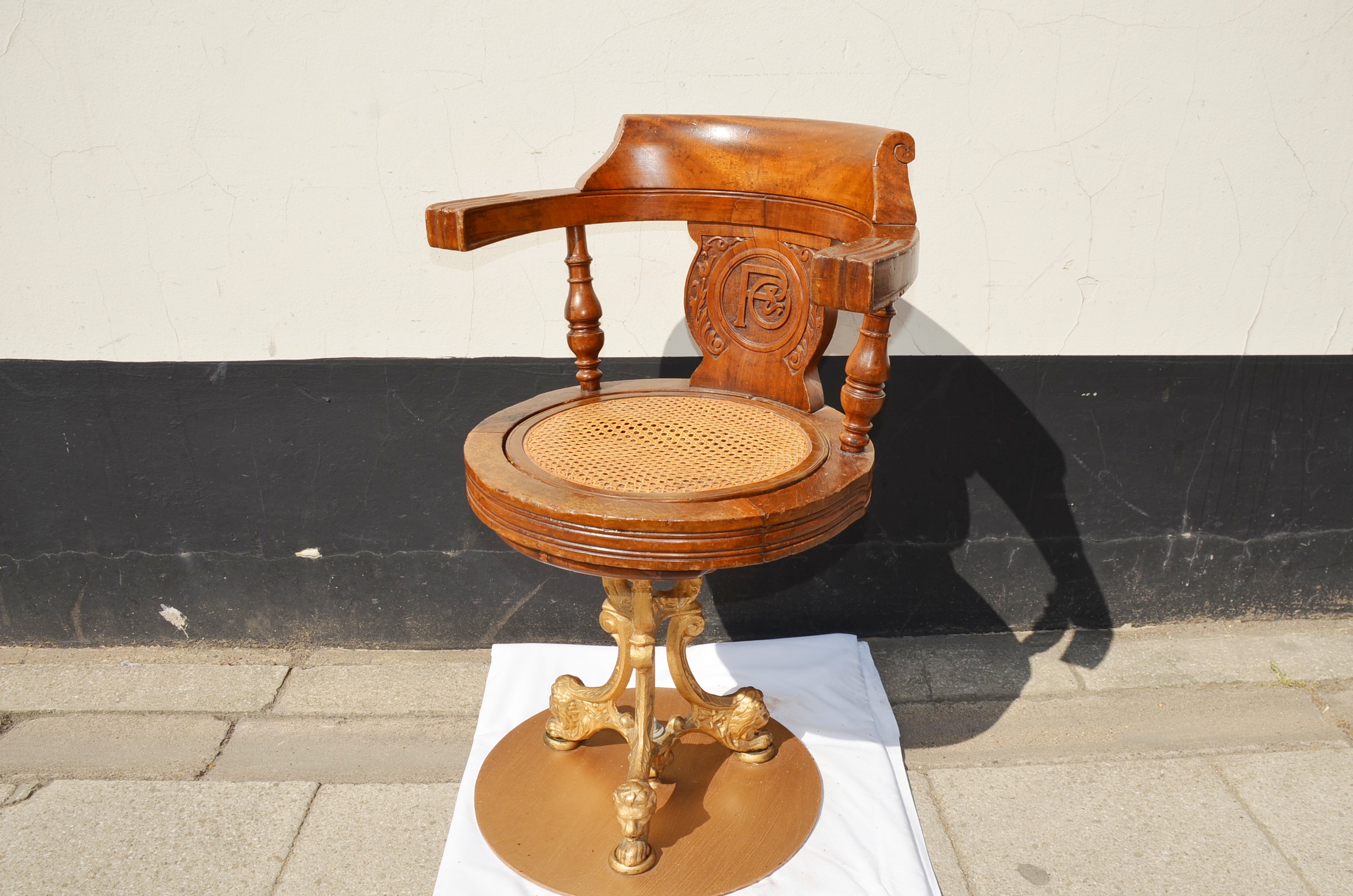 Beautiful Titanic Era P&O Swivel Chair #2 - Image 8