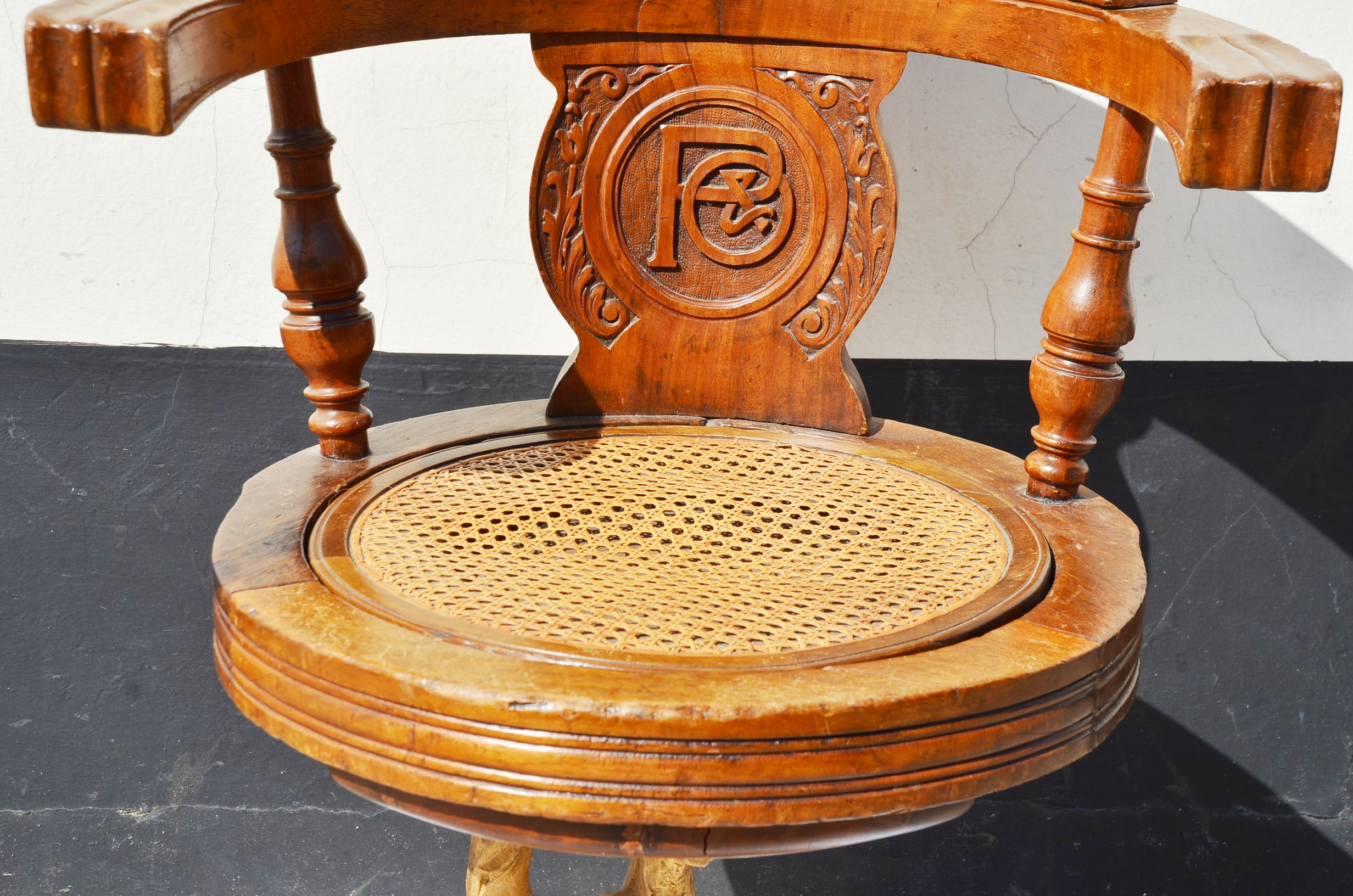 Beautiful Titanic Era P&O Swivel Chair #2 - Image 15