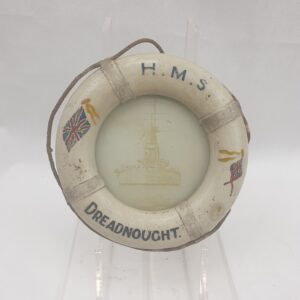 HMS Dreadnought 1905 Battleship Souvenir Life Ring With Original Photograph