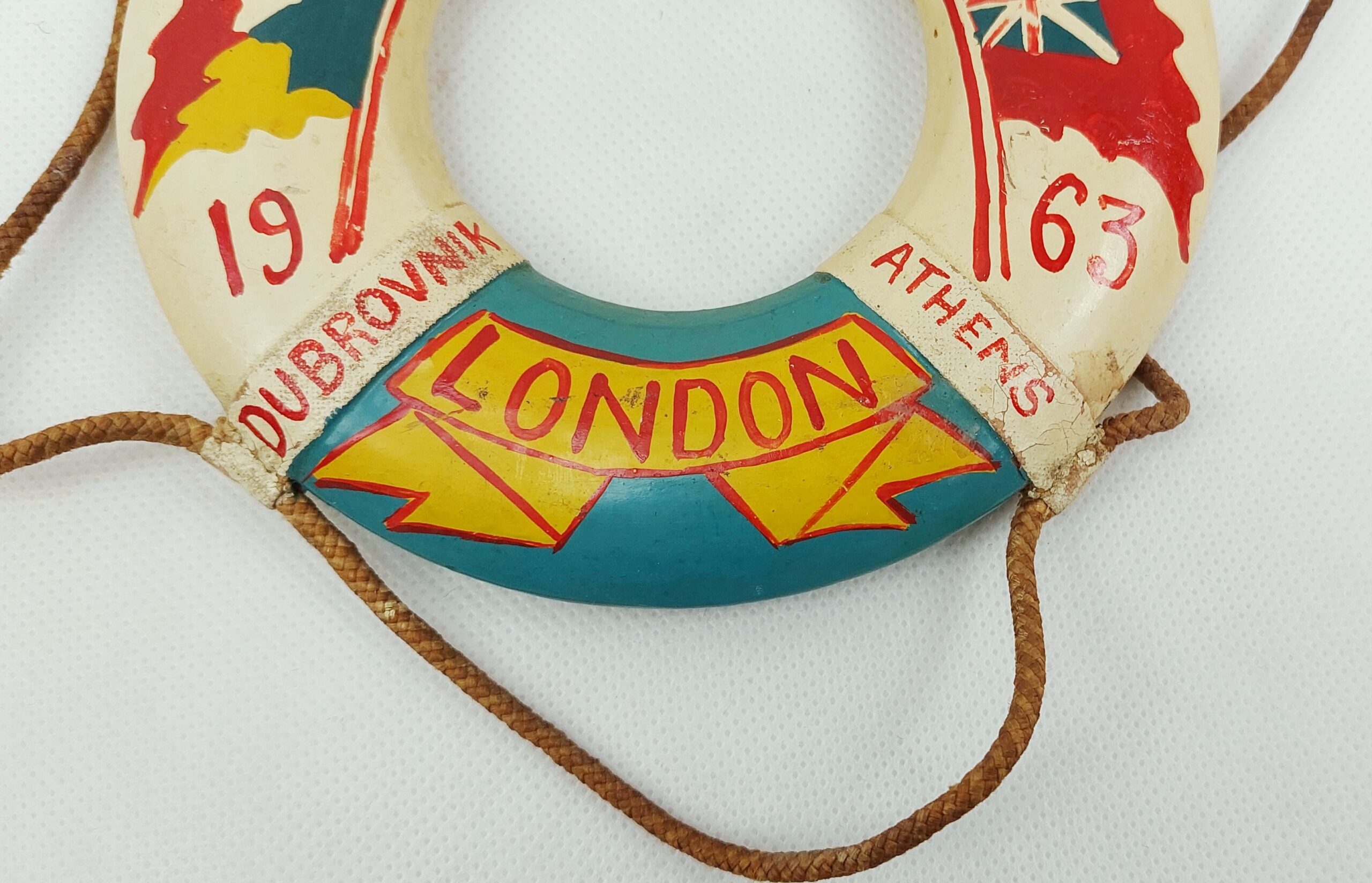 P&O SS Himalaya Ocean Liner 1963 Cruise Souvenir Life Ring - Image 3