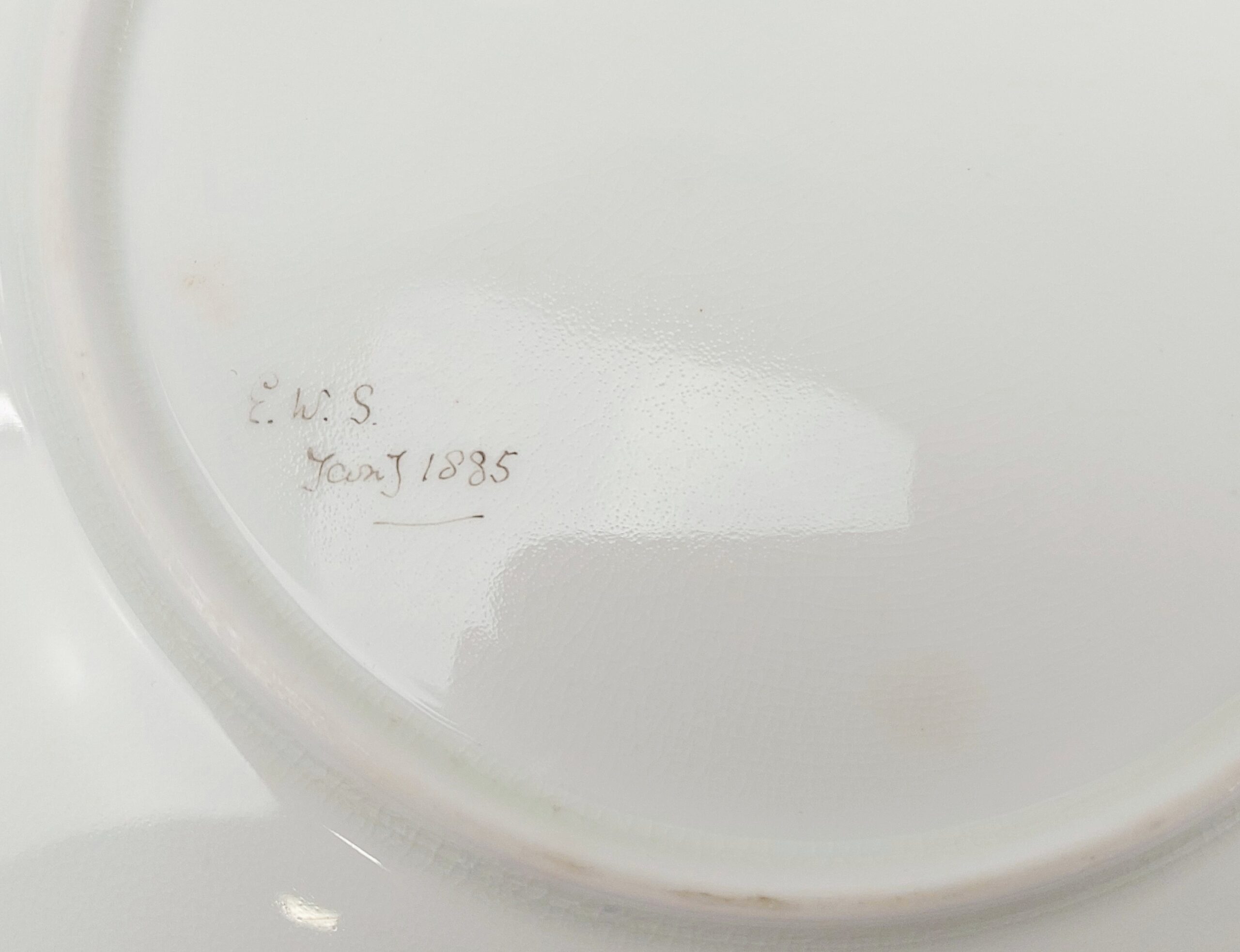 Set of Three Plates Hand Painted with Birds c1885 - Image 8