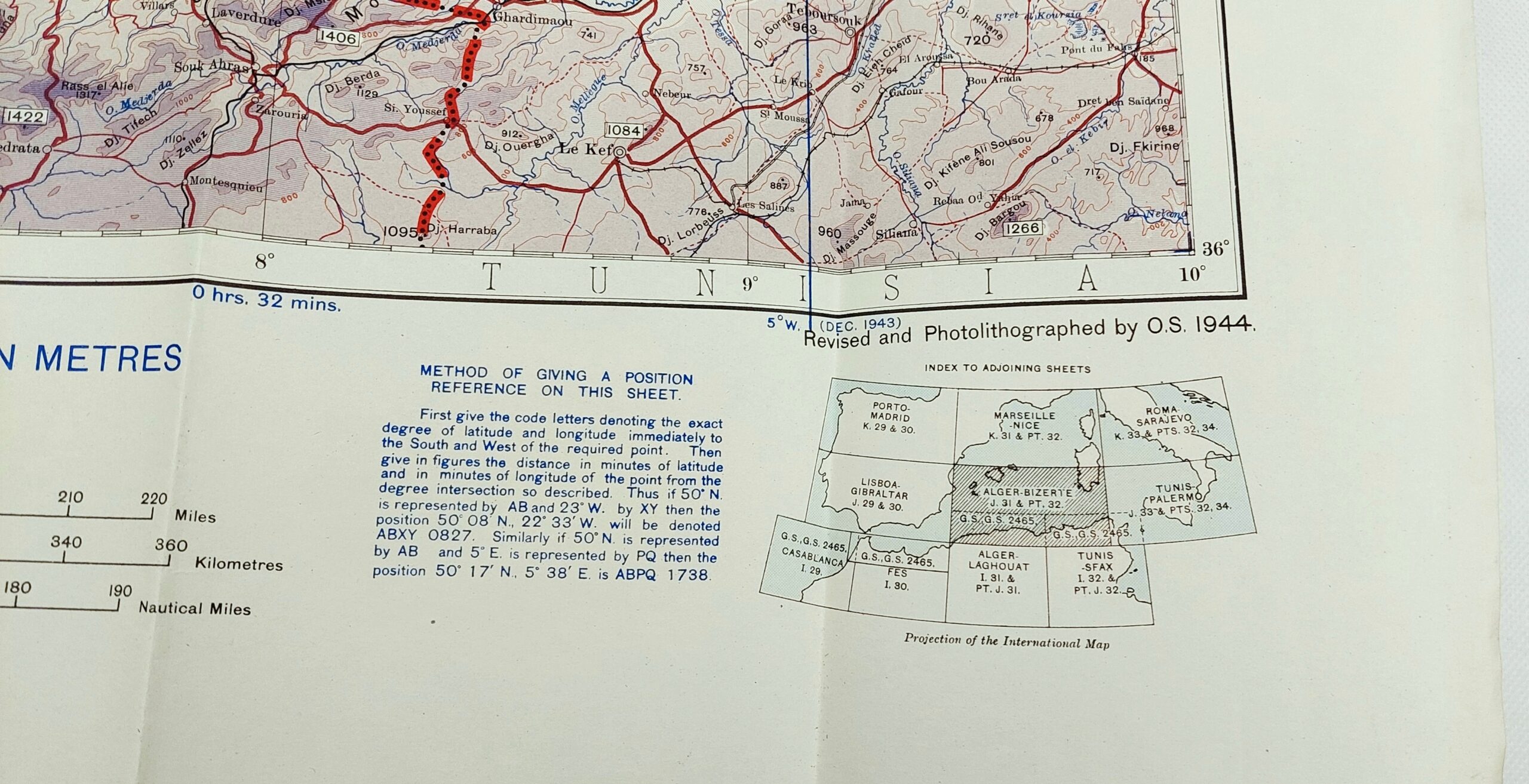 Original WW2 Algiers – Bizerta War Office Map No. 2758 c1944 - Image 2