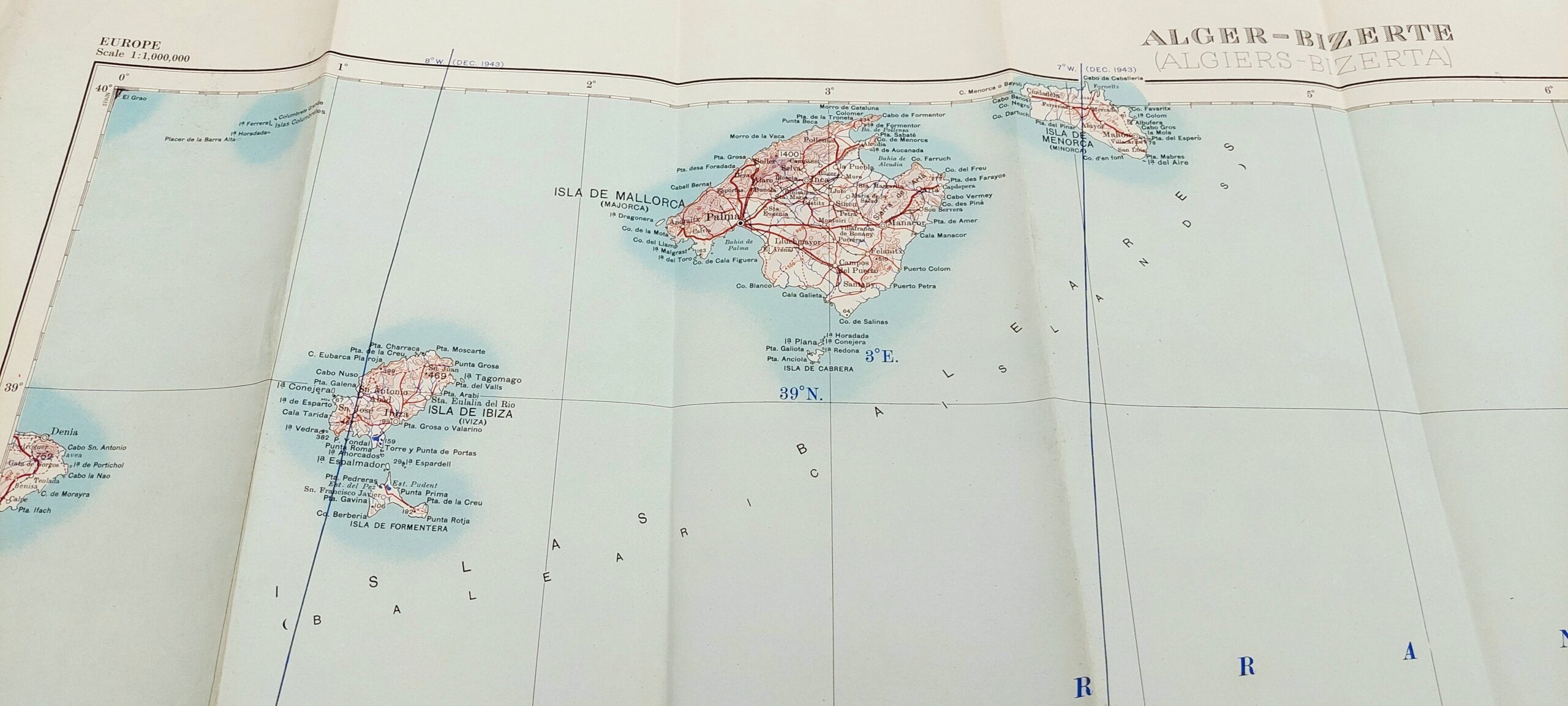 Original WW2 Algiers – Bizerta War Office Map No. 2758 c1944 - Image 4
