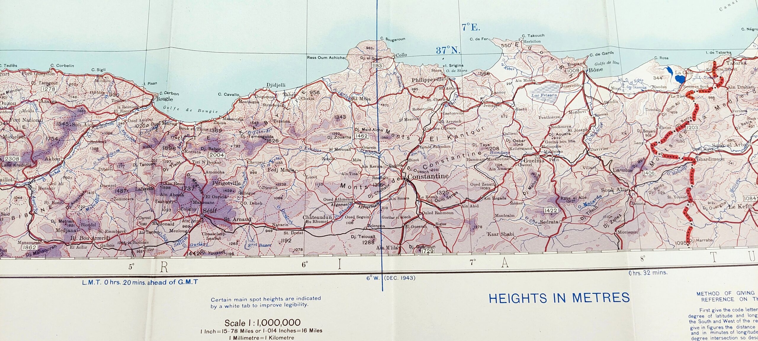 Original WW2 Algiers – Bizerta War Office Map No. 2758 c1944 - Image 6