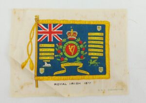 WW1 BDV Cigarettes Silk Postcard - Royal Irish 18th