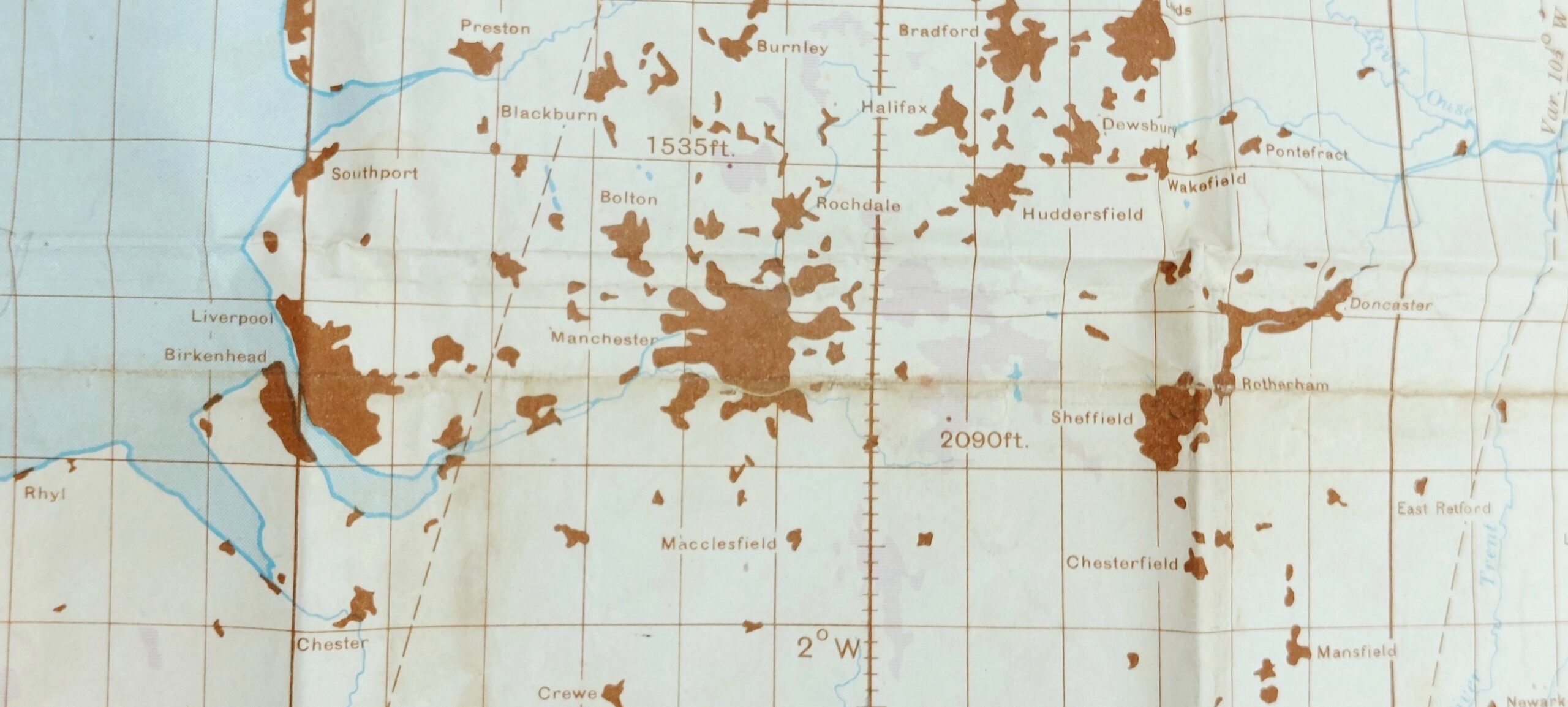 Original WW2 Air Ministry Radar Plotting Map of Great Britain c1945 - Image 10
