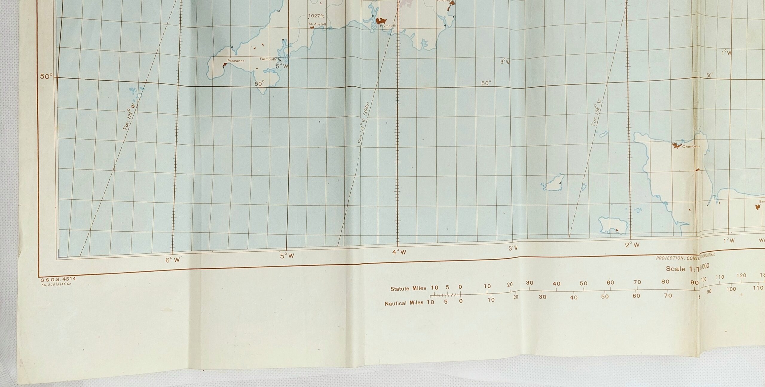 Original WW2 Air Ministry Radar Plotting Map of Great Britain c1945 - Image 5