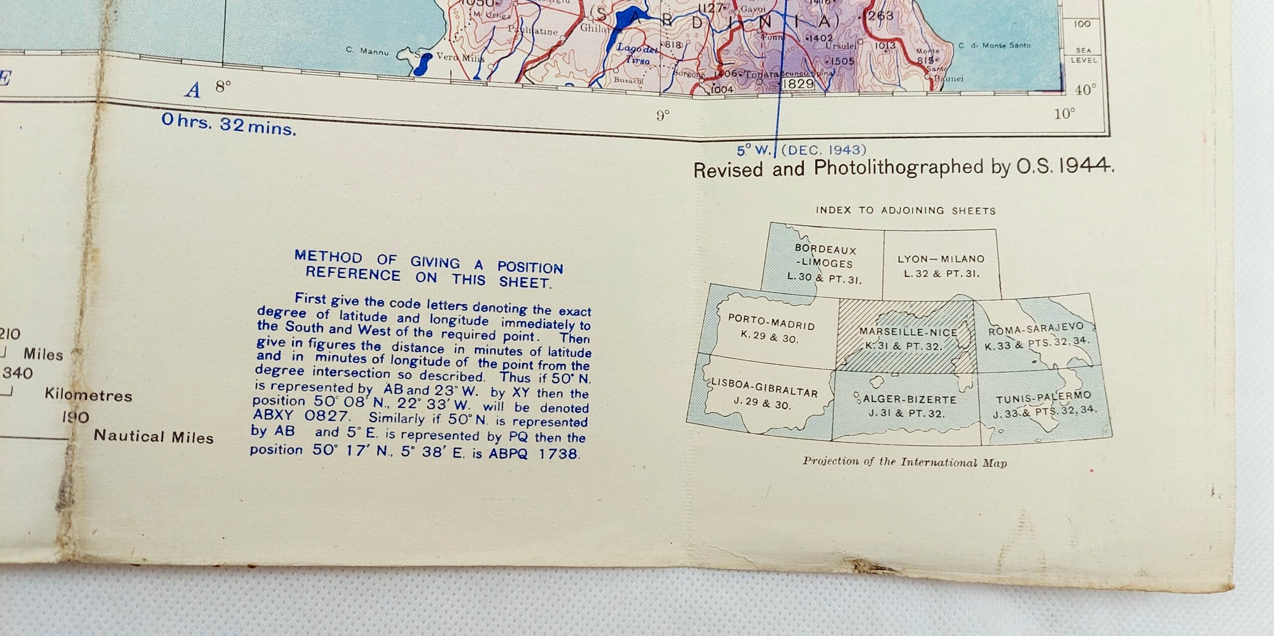 Original WW2 Marseille – Nice Army/Air Style War Office Map No. 2758 - Image 2