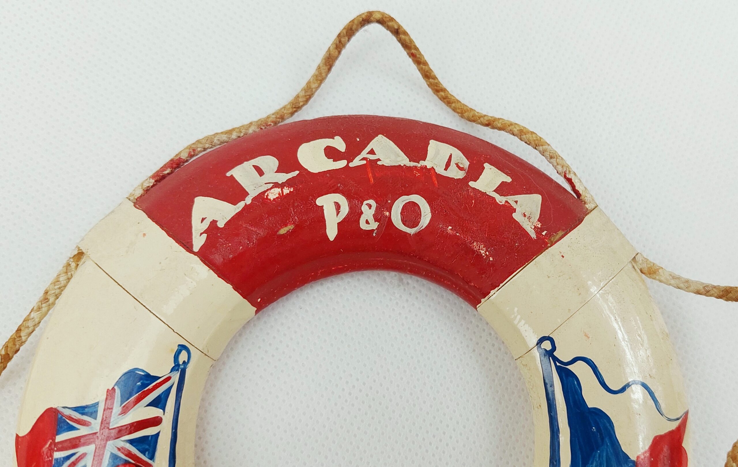 P&O SS Arcadia Ocean Liner 1966 Cruise Souvenir Life Ring - Image 2