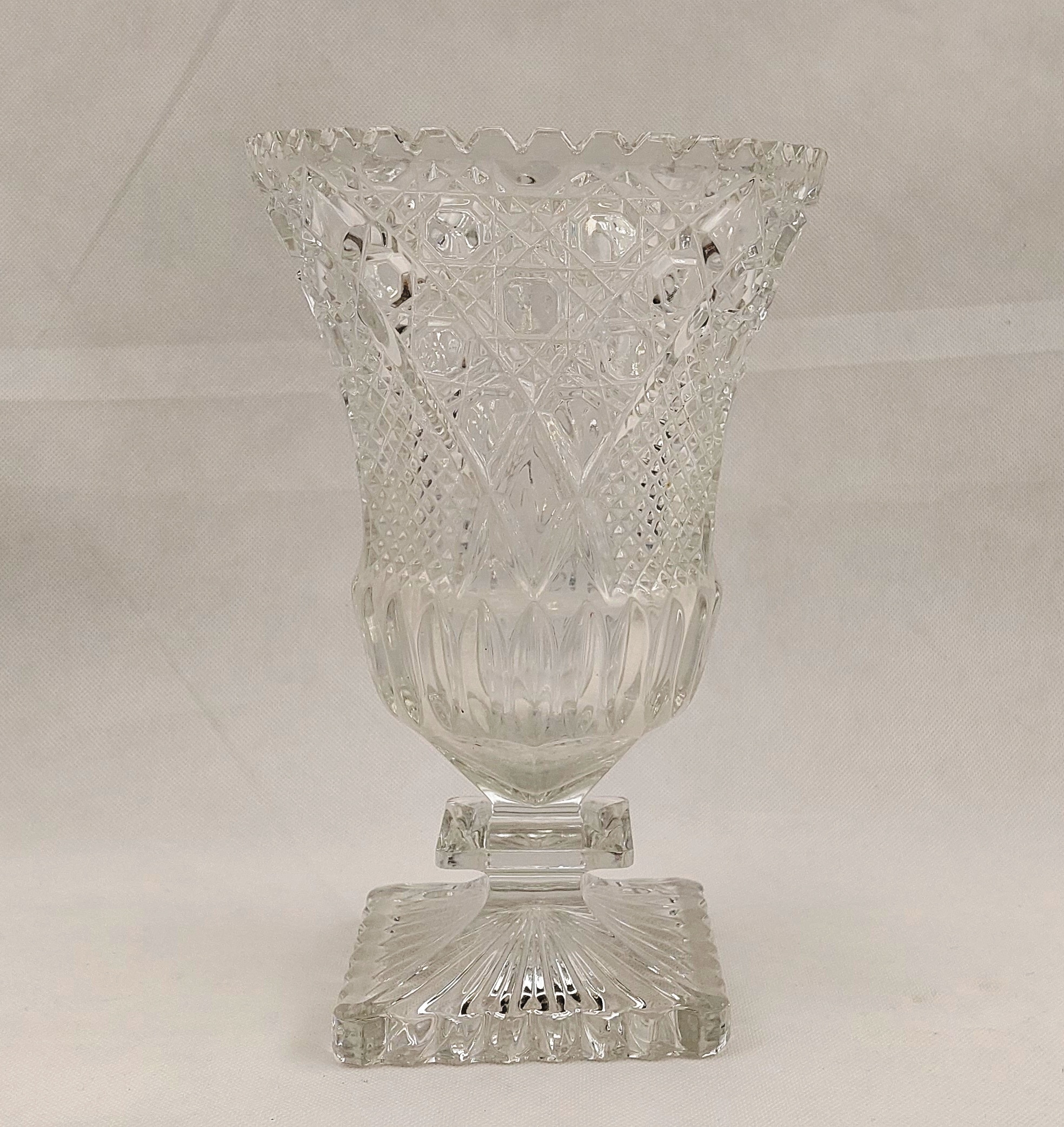 c1910 Irish Cut Glass Vase