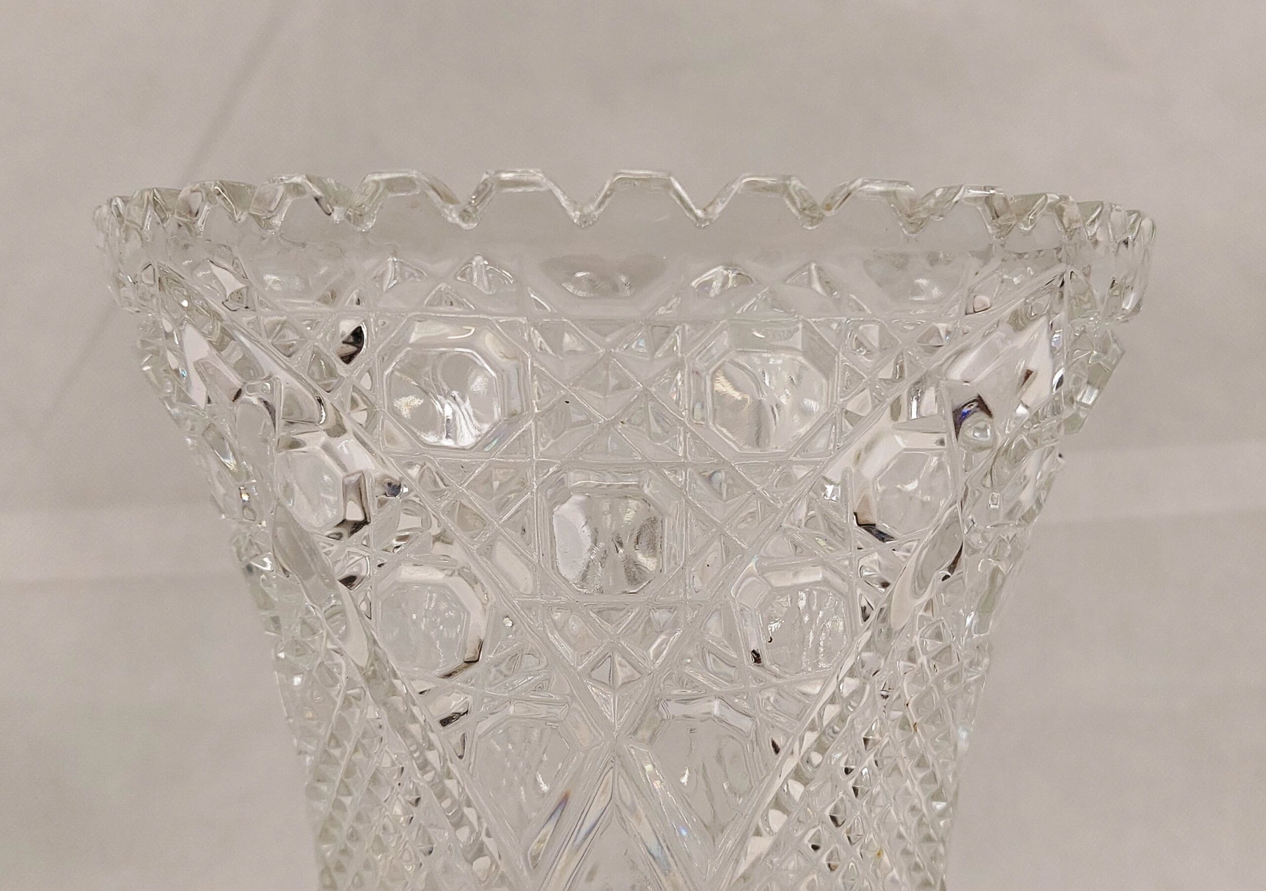 c1910 Irish Cut Glass Vase - Image 2