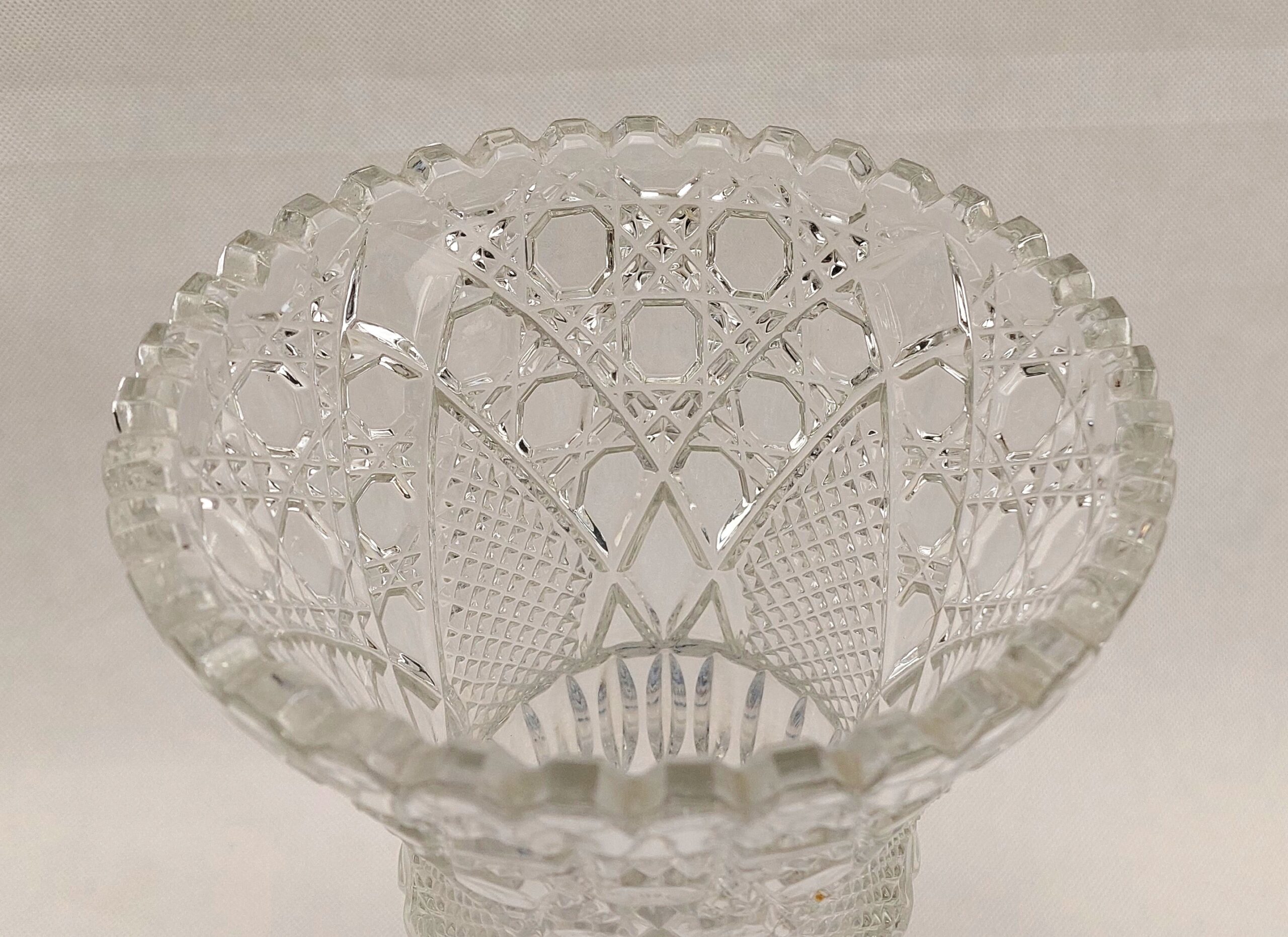 c1910 Irish Cut Glass Vase - Image 5