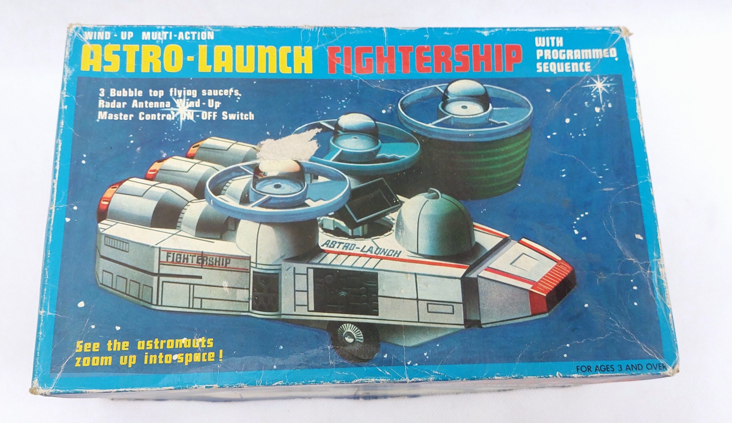 Vintage Boxed ‘Astro-Launch Fightership’ Wind-Up Toy Spaceship - Image 9