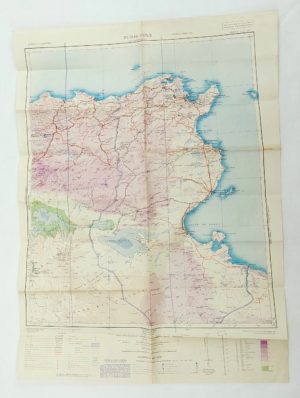Original c1947 Tunis – Sfax War Office Map No. 2465 4th Ed.