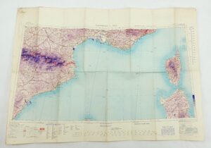Original WW2 Marseille – Nice Army/Air Style War Office Map No. 2758 #2