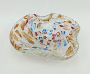 1960’s Silvered Murano Glass Dish