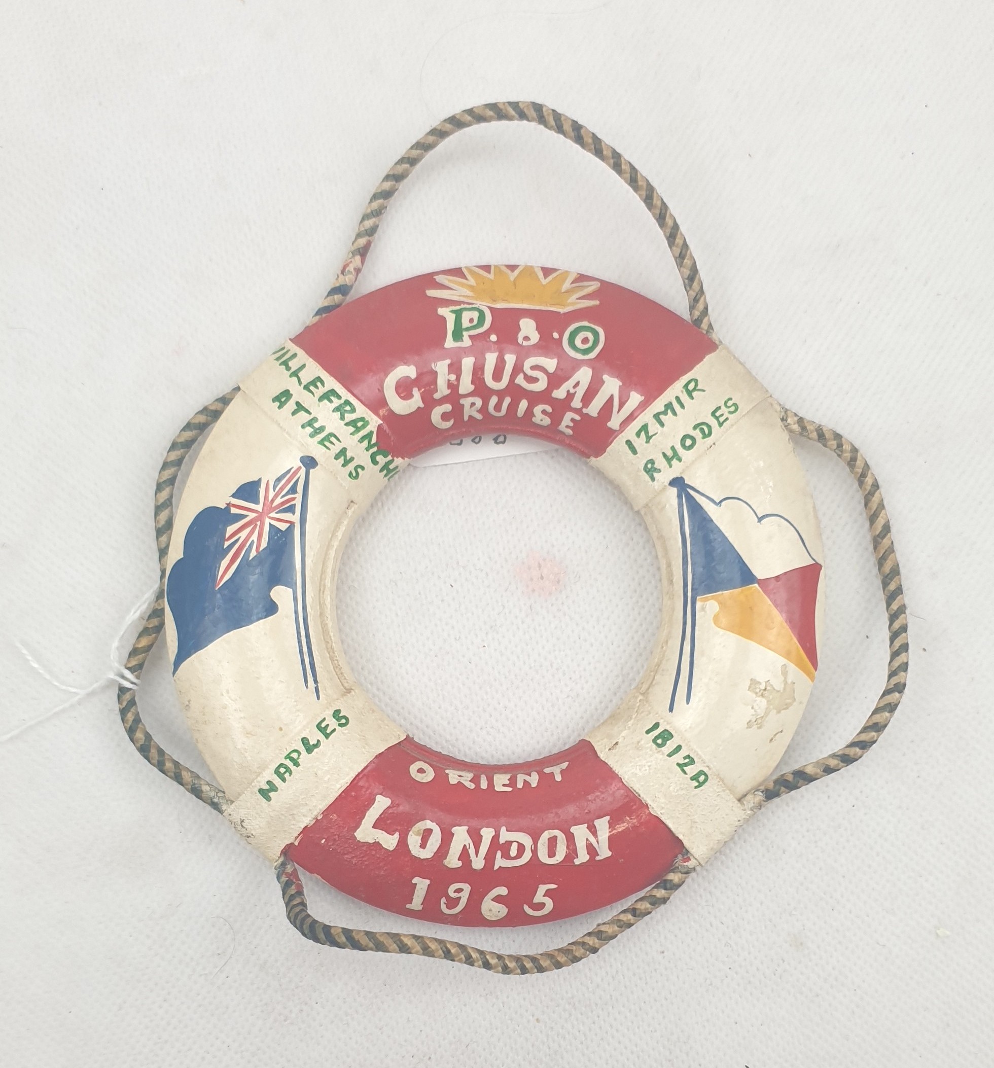 P&O Liner Chusan 1965 Souvenir Life Ring
