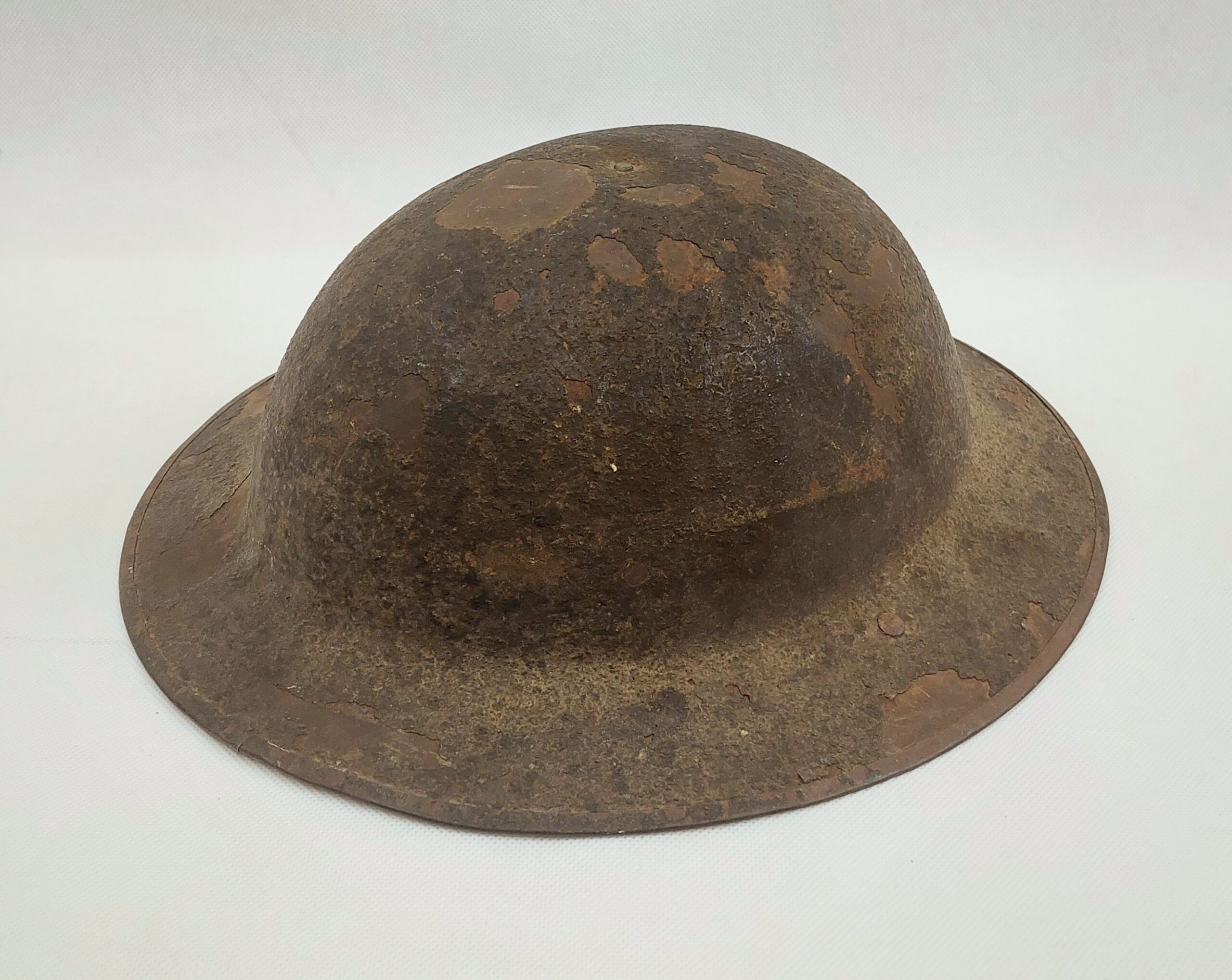 WW1 British Brodie Mark 1 Helmet Worn By 2nd Lieutenant Louis Anthony Loup