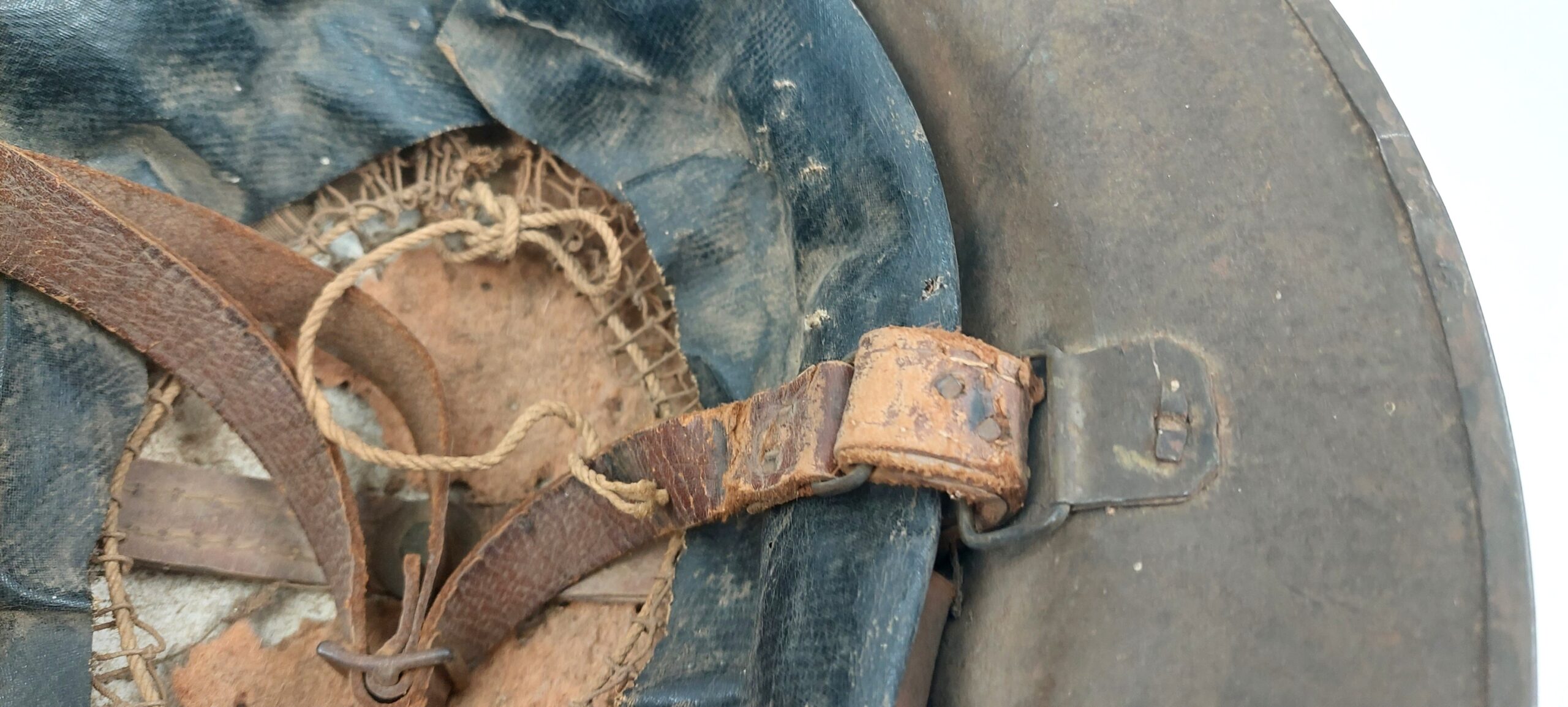 WW1 British Brodie Mark 1 Helmet Worn By 2nd Lieutenant Louis Anthony Loup - Image 3