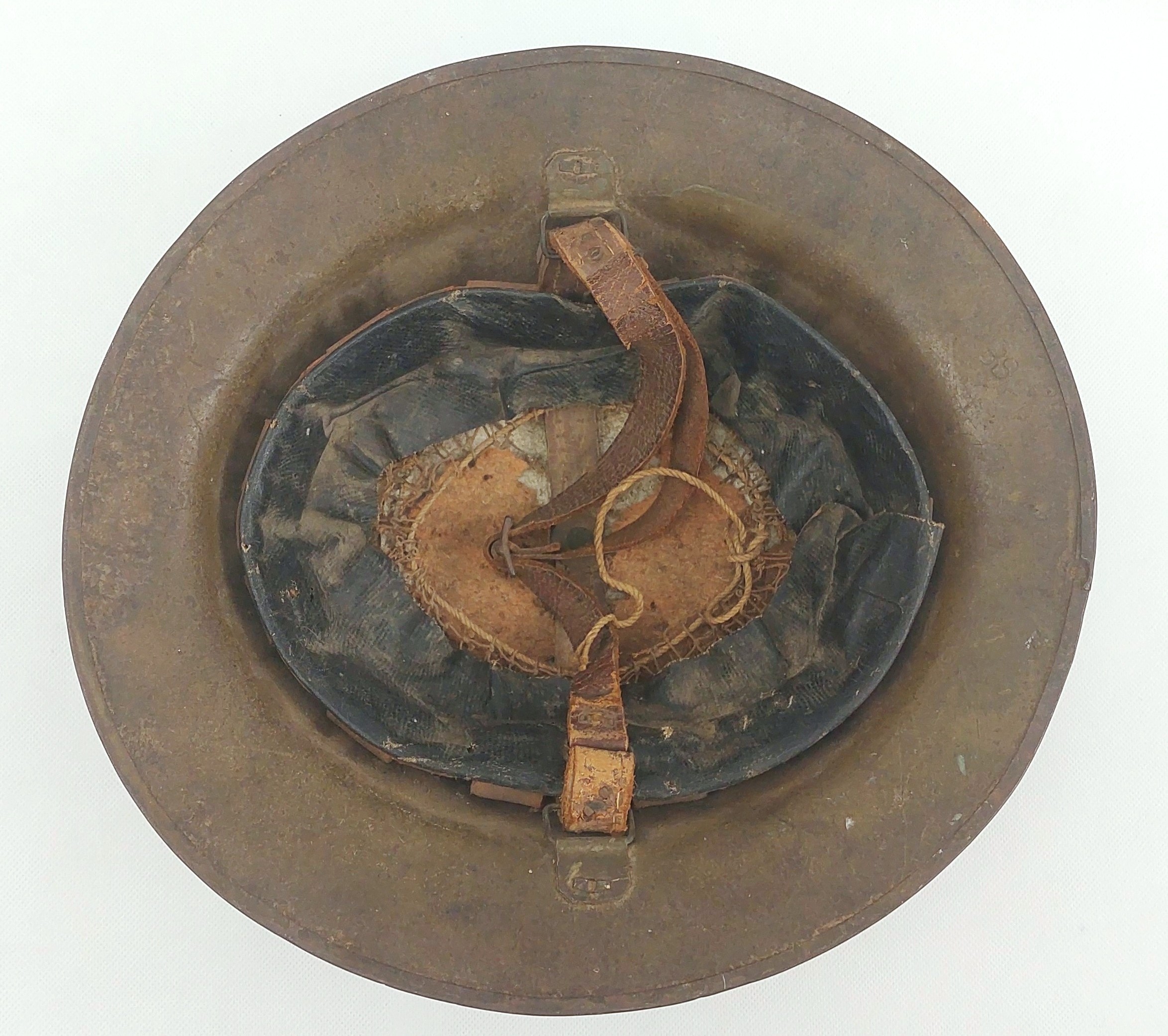 WW1 British Brodie Mark 1 Helmet Worn By 2nd Lieutenant Louis Anthony Loup - Image 8