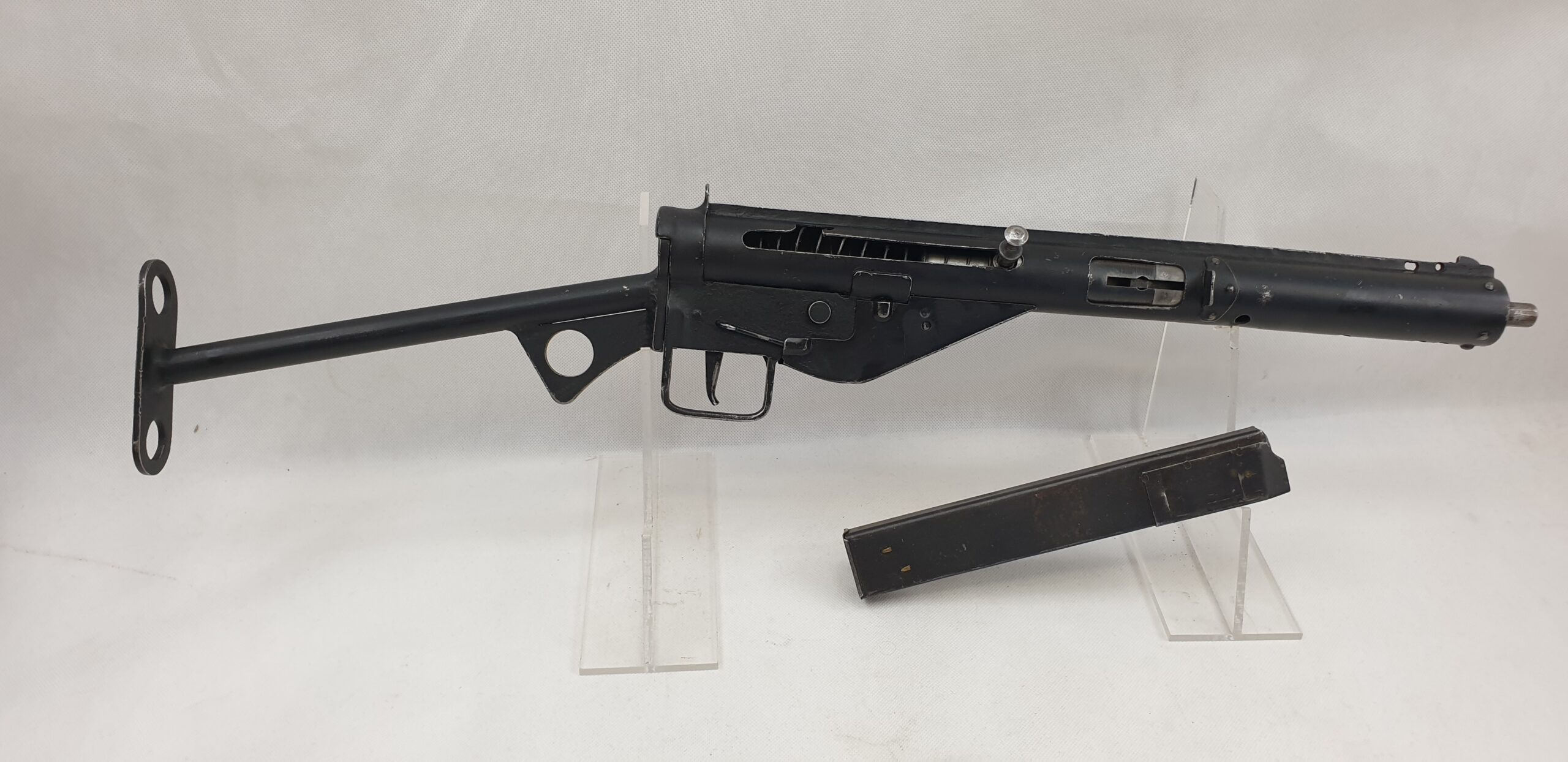 WW2 British STEN MK3 SMG, Fully Strippable, Cocks and Dry Fires - Deactivated - Image 6
