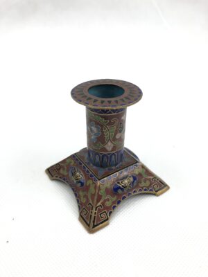 c1900 Chinese Cloisonne Candlestick