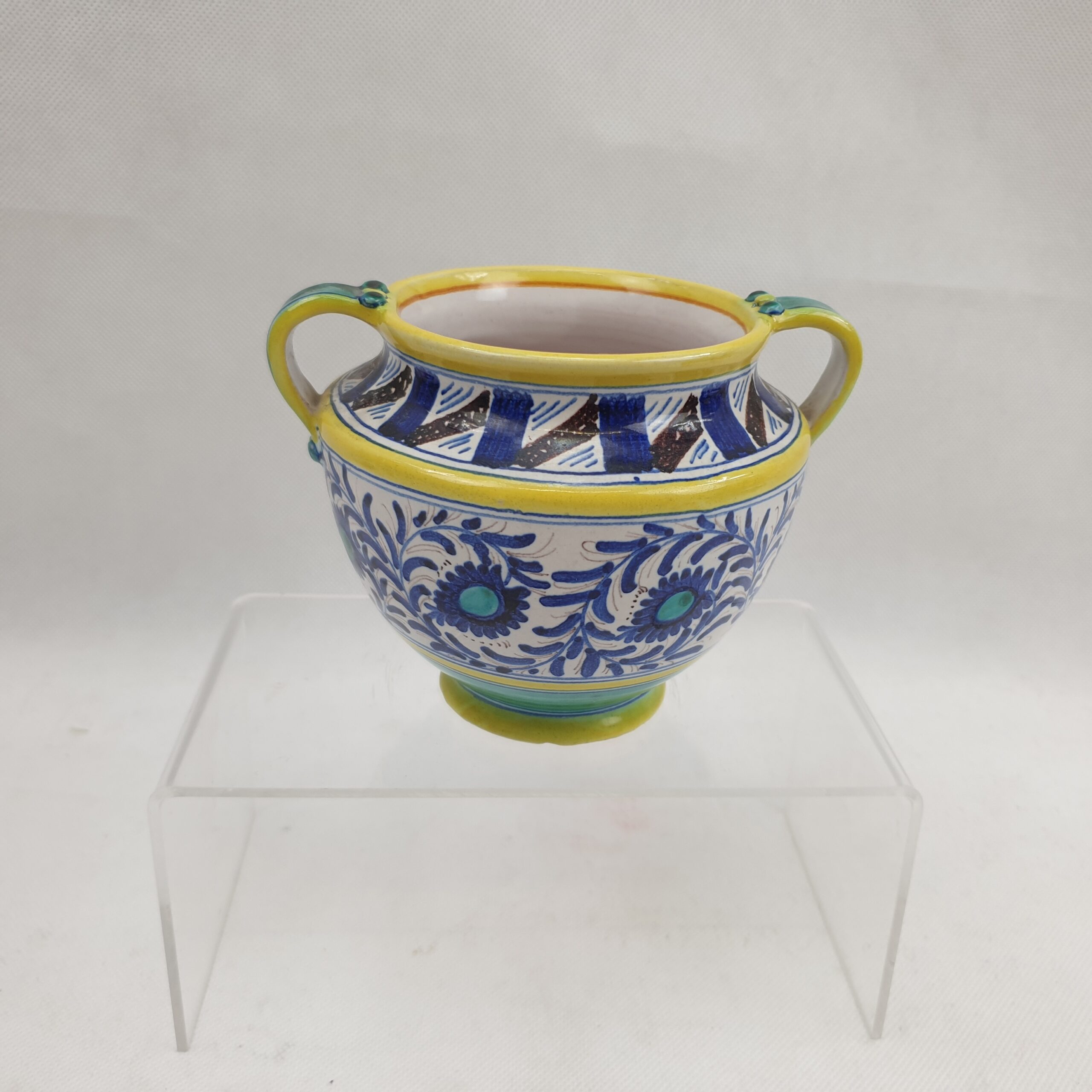 c1900 Italian Cantagalli Majolica Small Urn