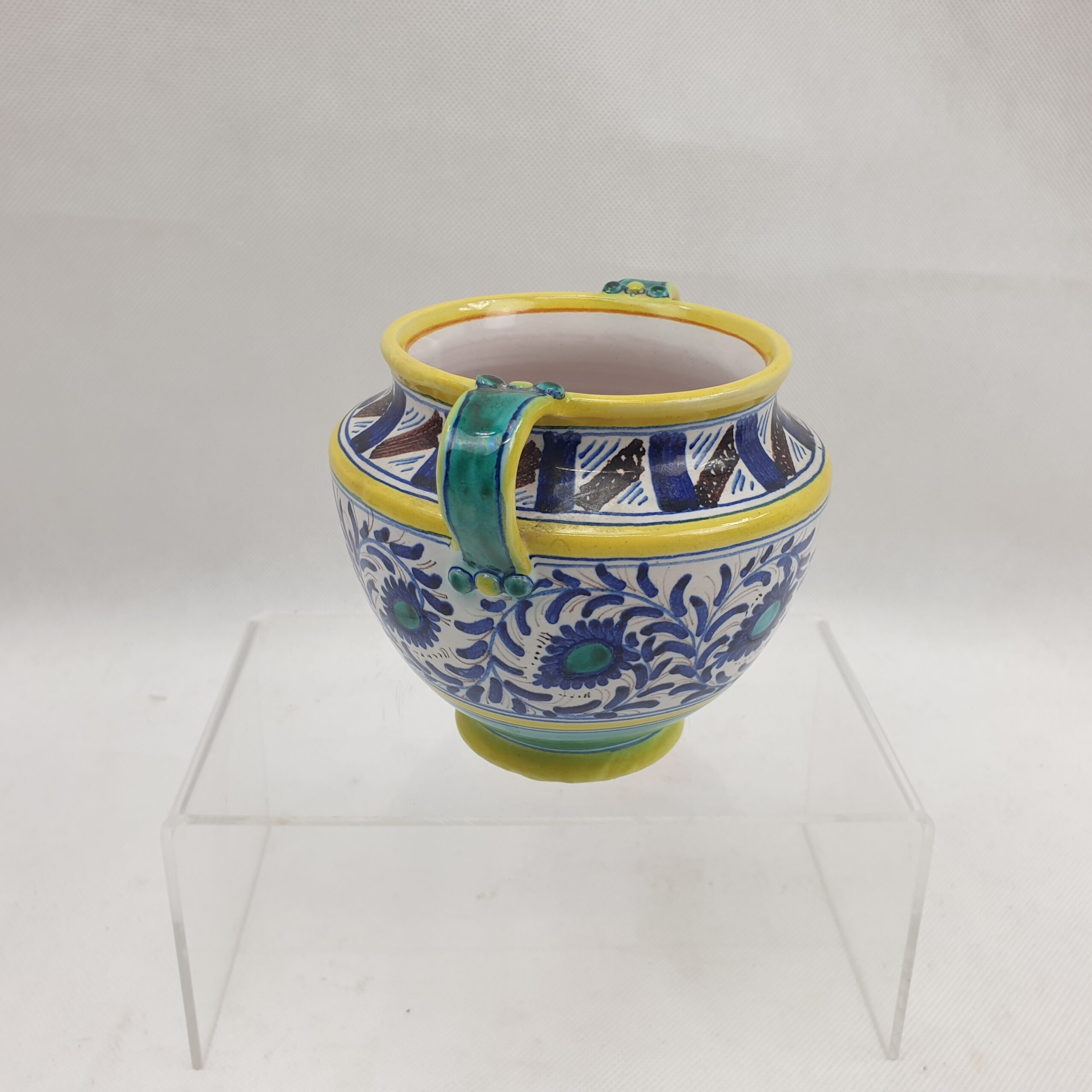 c1900 Italian Cantagalli Majolica Small Urn - Image 4