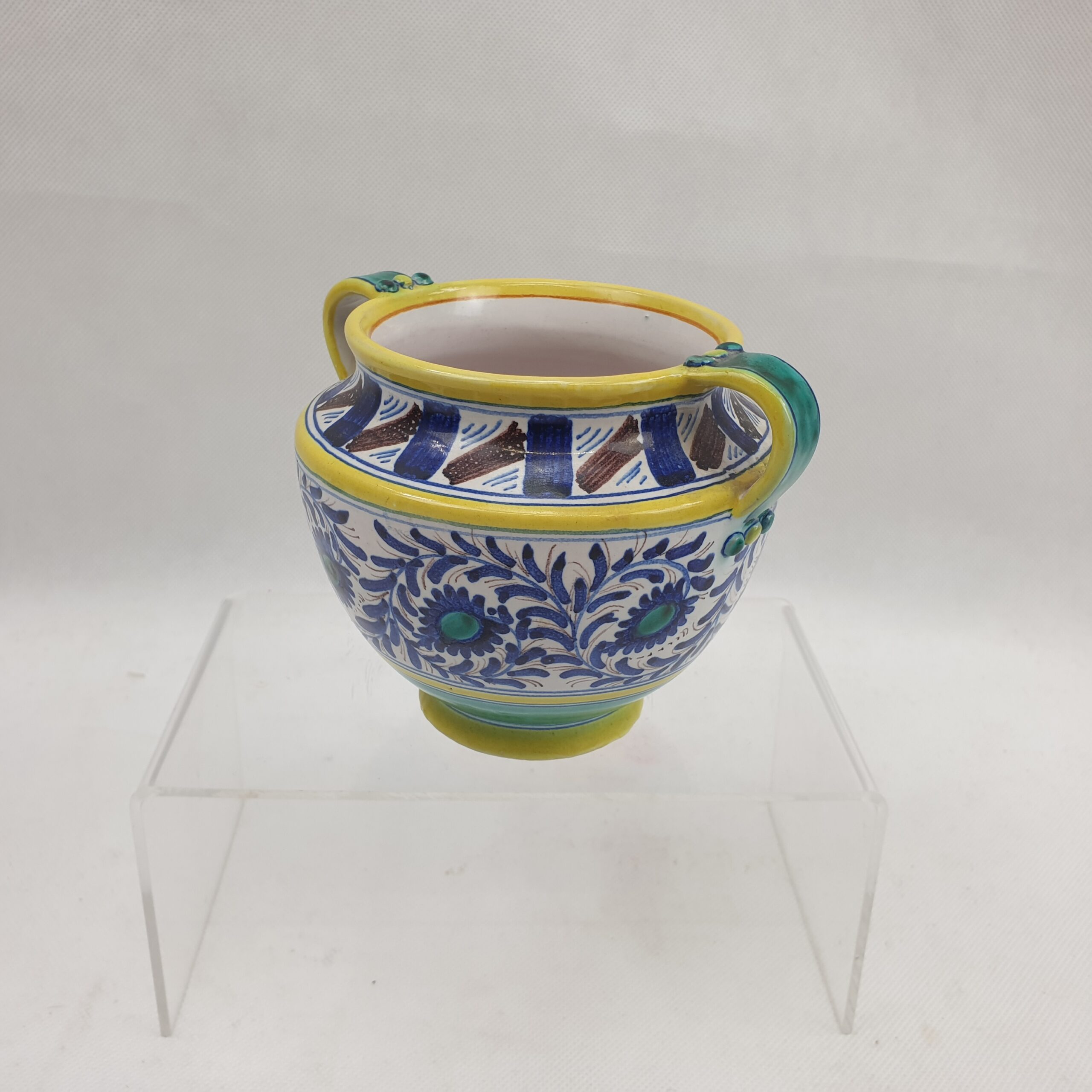 c1900 Italian Cantagalli Majolica Small Urn - Image 3