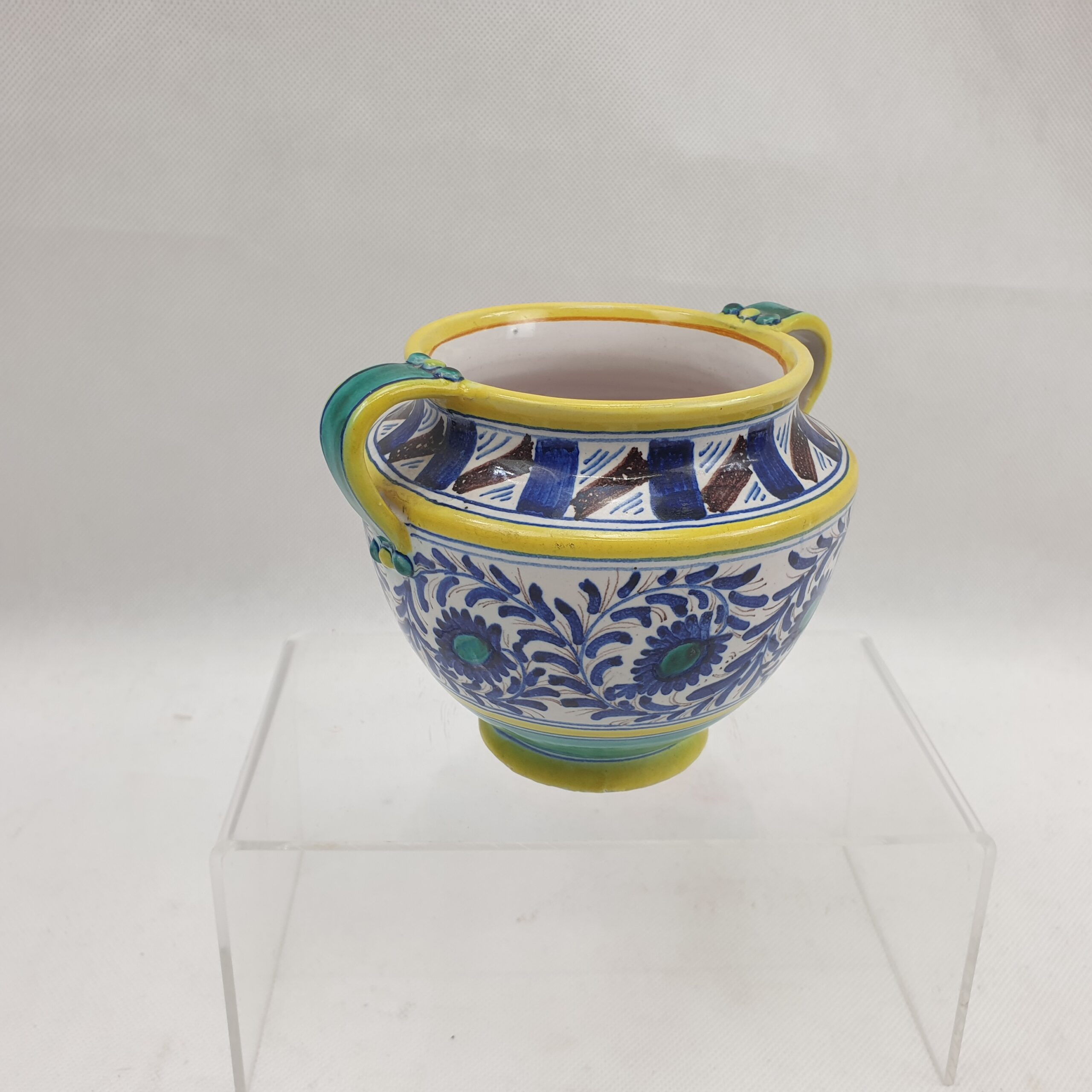 c1900 Italian Cantagalli Majolica Small Urn - Image 2
