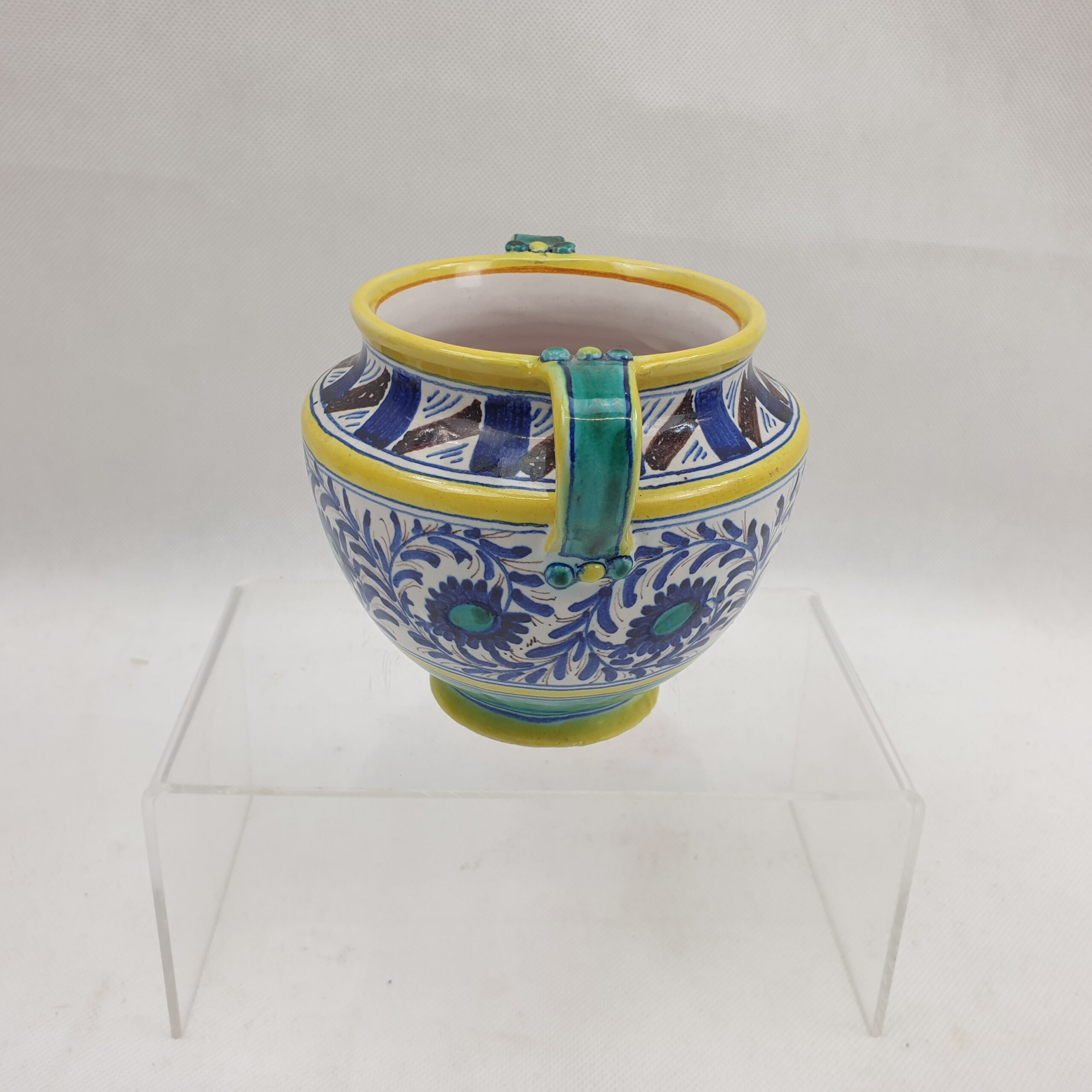 c1900 Italian Cantagalli Majolica Small Urn - Image 5